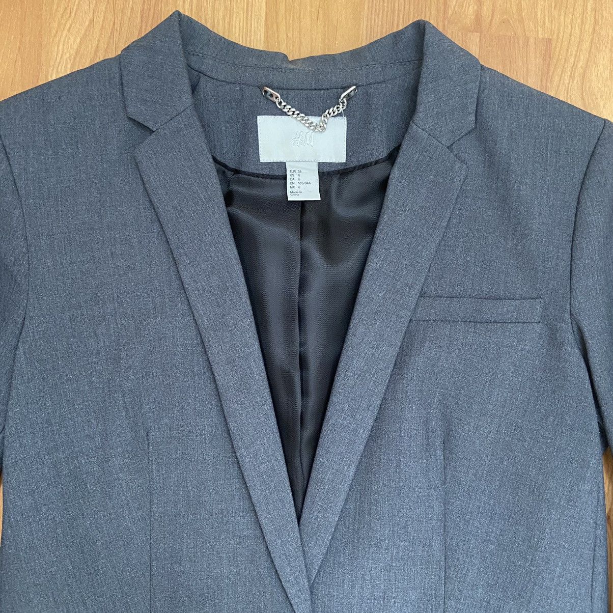 H&M H&M Women’s Gray Blazer/ Jacket Size 6 Size M / US 6-8 / IT 42-44 - 4 Thumbnail