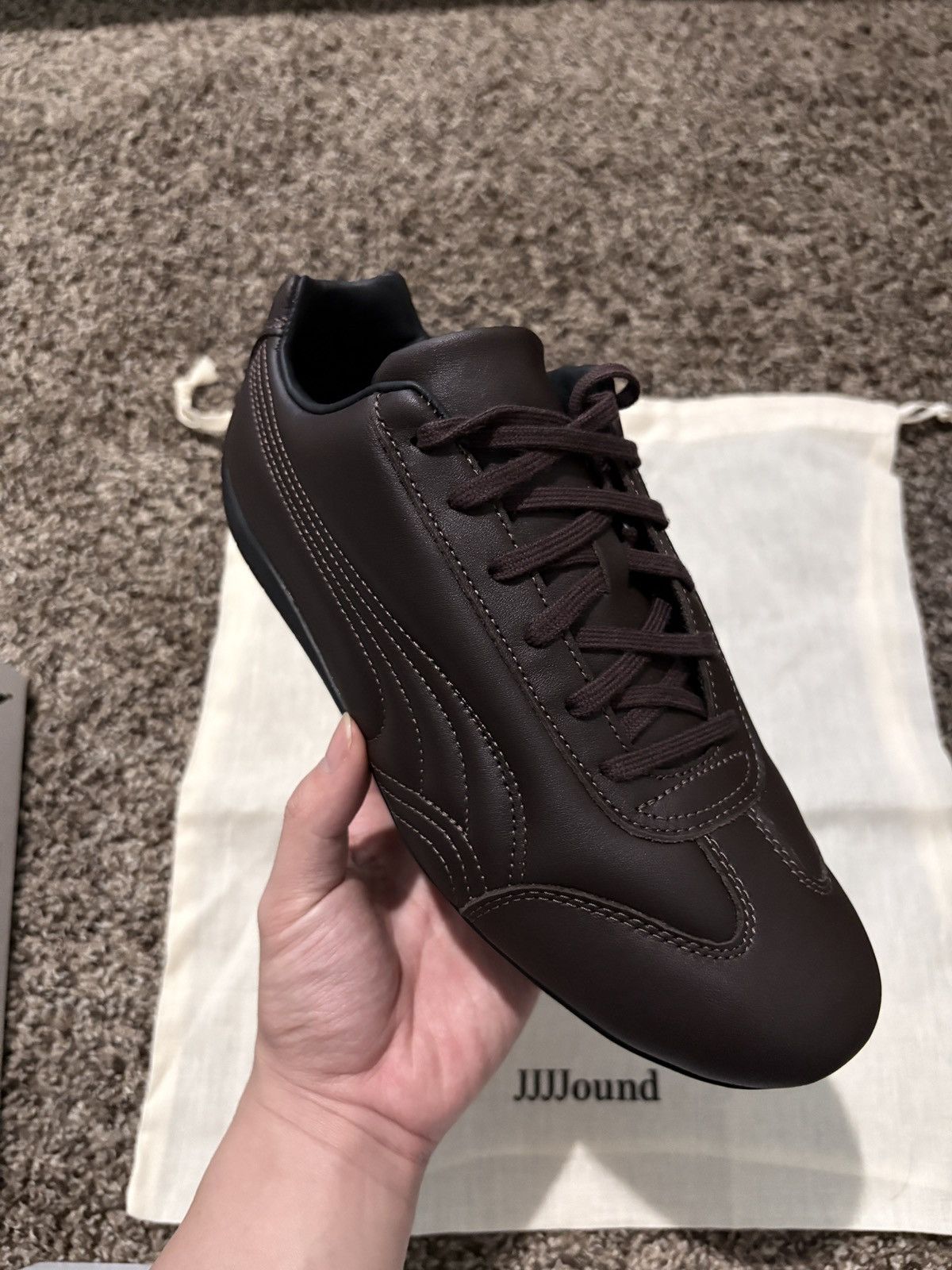 JJJJound × Puma JJJJound Puma Speedcat Leather Brown Size US 8 / EU 41 - 3 Thumbnail