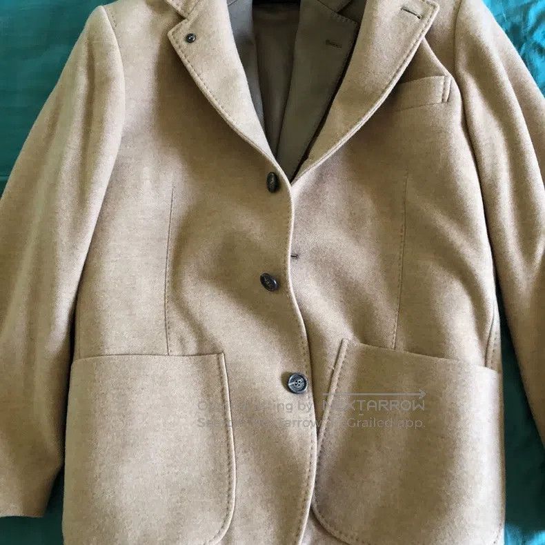 Brunello Cucinelli Brunello Cucinelli Elephant Grey Suede and Cashmere Patchw Size L / US 10 / IT 46 - 2 Thumbnail