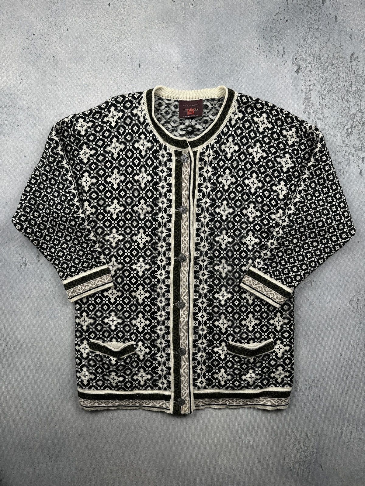 Dale Of Norway Vintage Norwegian Telemark Pure Wool Nordic Cardigan Size L / US 10 / IT 46 - 1 Thumbnail