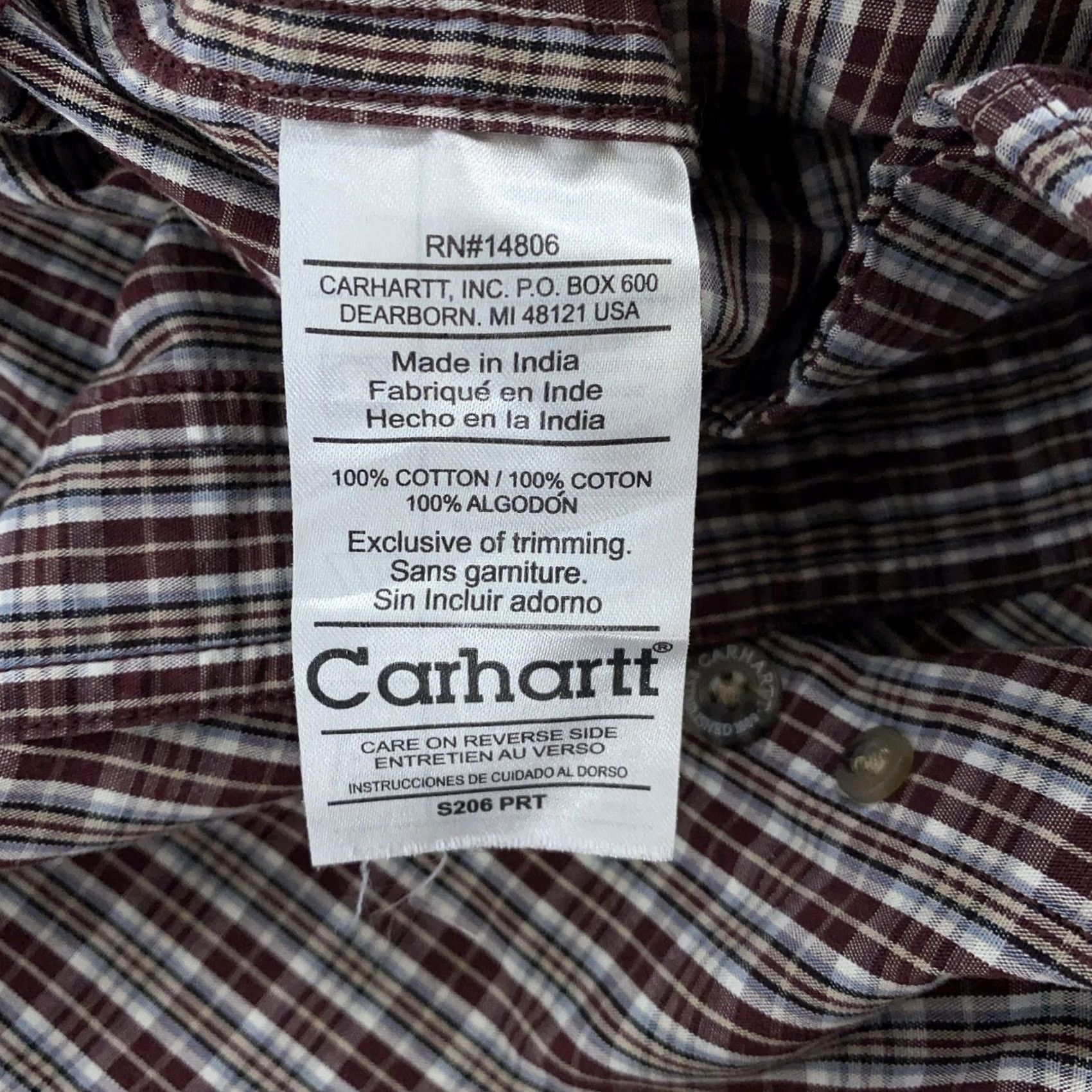 Carhartt Carhartt Shirt Mens XL Plaid Button Up Short Sleeve Workwear Outdoors Red S206 PRT Size US XL / EU 56 / 4 - 7 Thumbnail