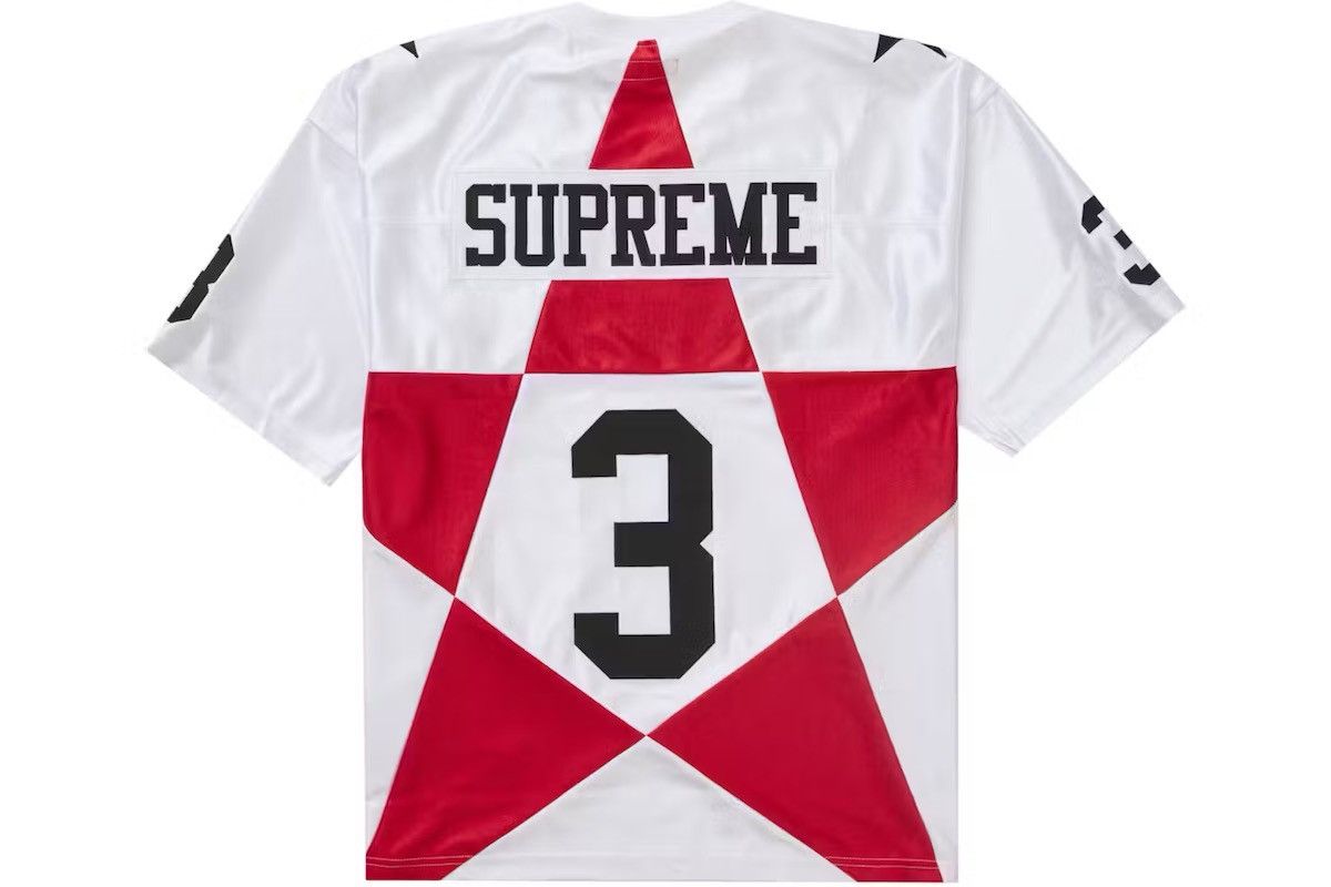 Supreme SUPREME star football jersey white (fw24) Size US S / EU 44-46 / 1 - 2 Thumbnail