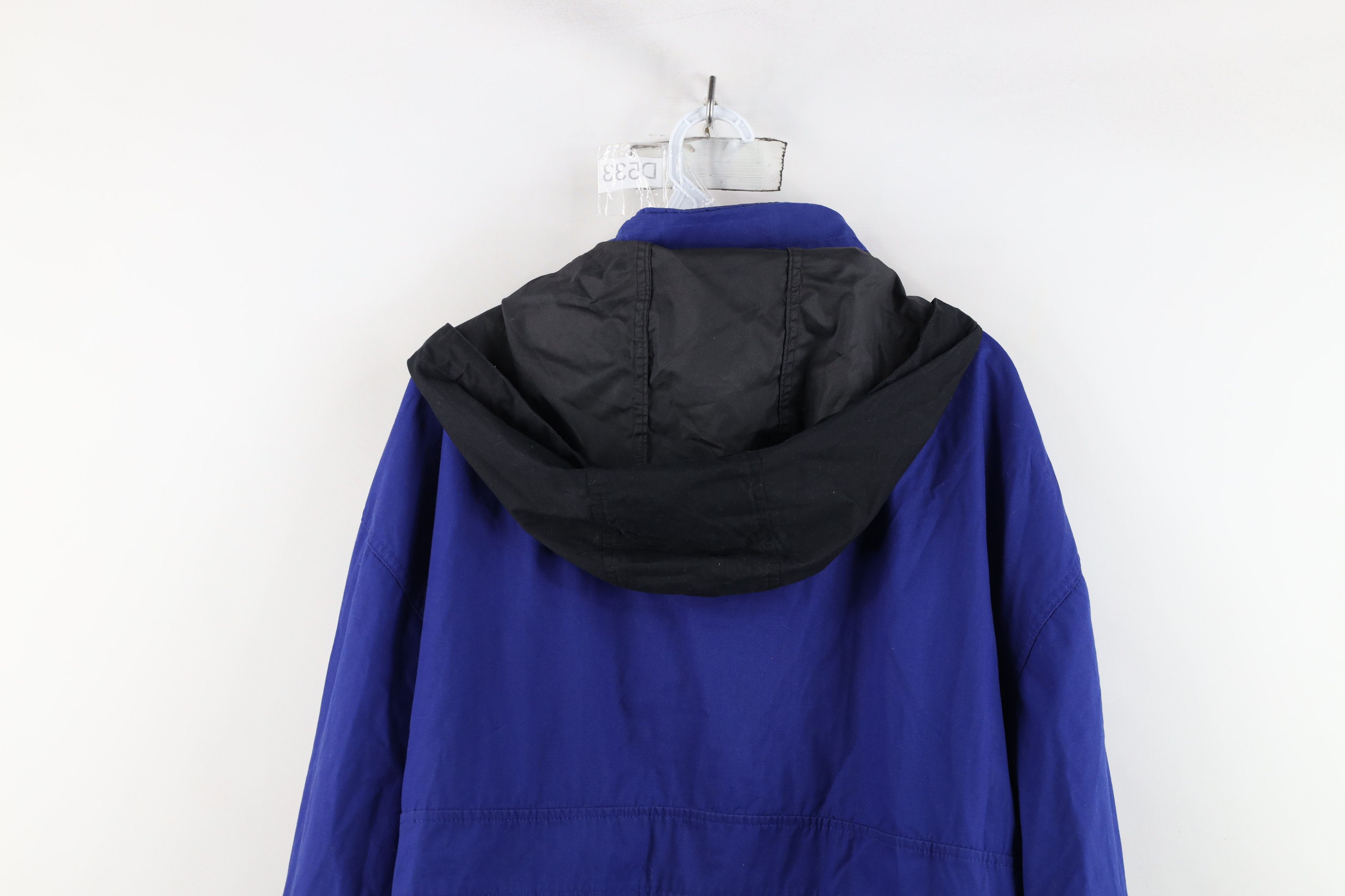 Ralph Lauren × Vintage Vintage 90s Chaps Ralph Lauren Hooded Anorak Jacket Blue Size US L / EU 52-54 / 3 - 13 Thumbnail