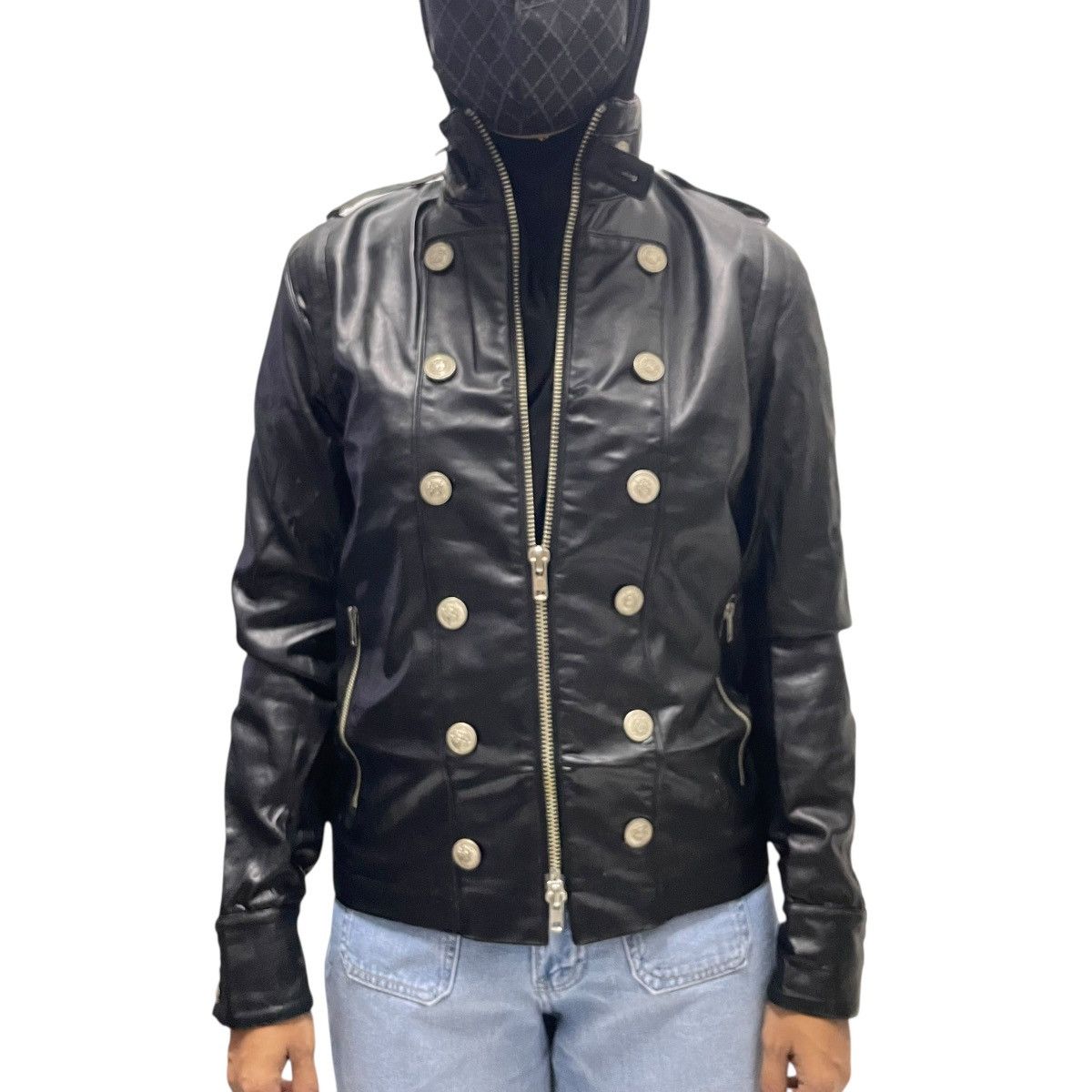 JACKROSE Detachable Sleeve Double Breast Zipper Vest Jacket 5674-201 Size M / US 6-8 / IT 42-44 - 17 Thumbnail