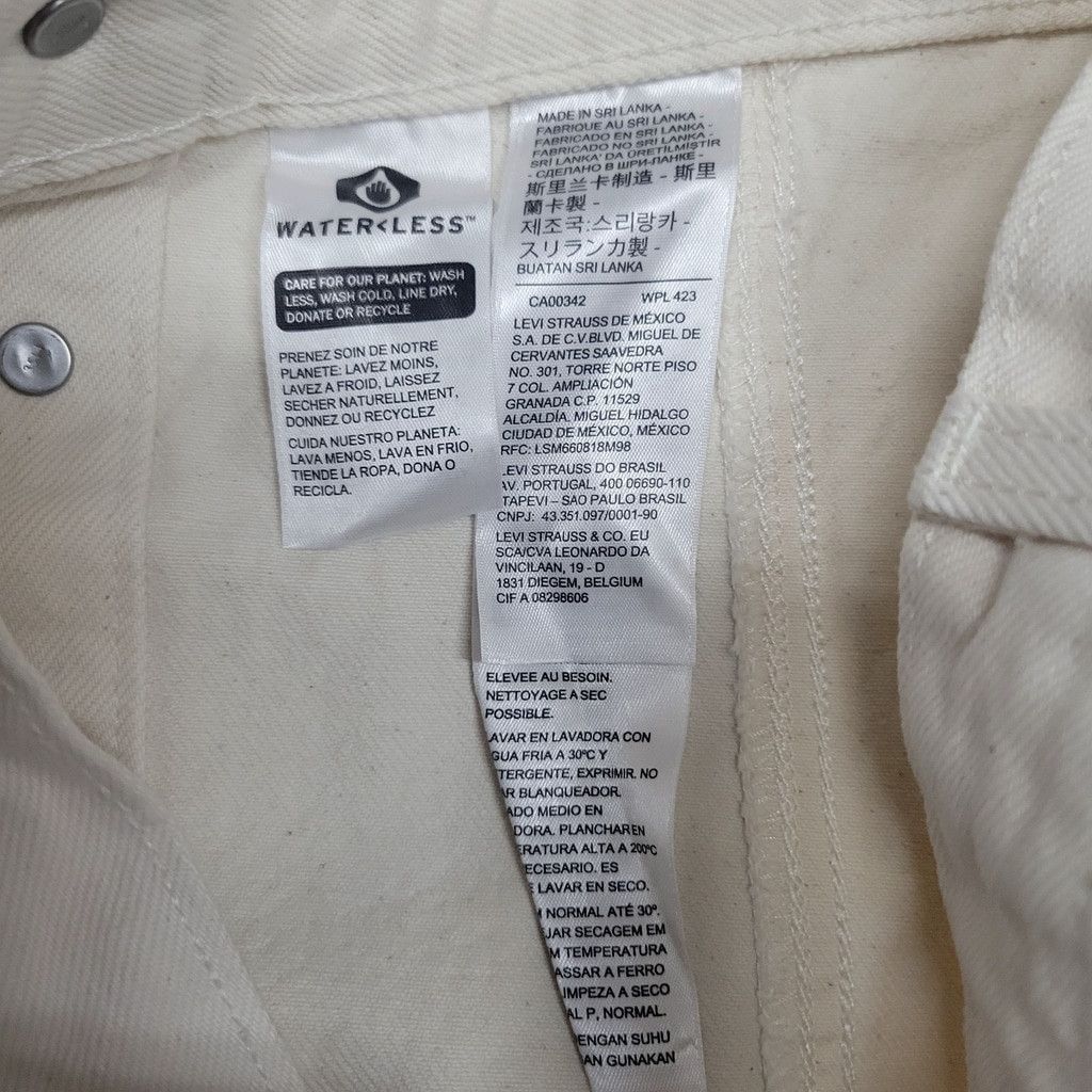 Levi's Levi's A-Line Front Button Women Beige Denim 100% Cotton Ski Size 26" / US 2 / IT 38 - 8 Thumbnail