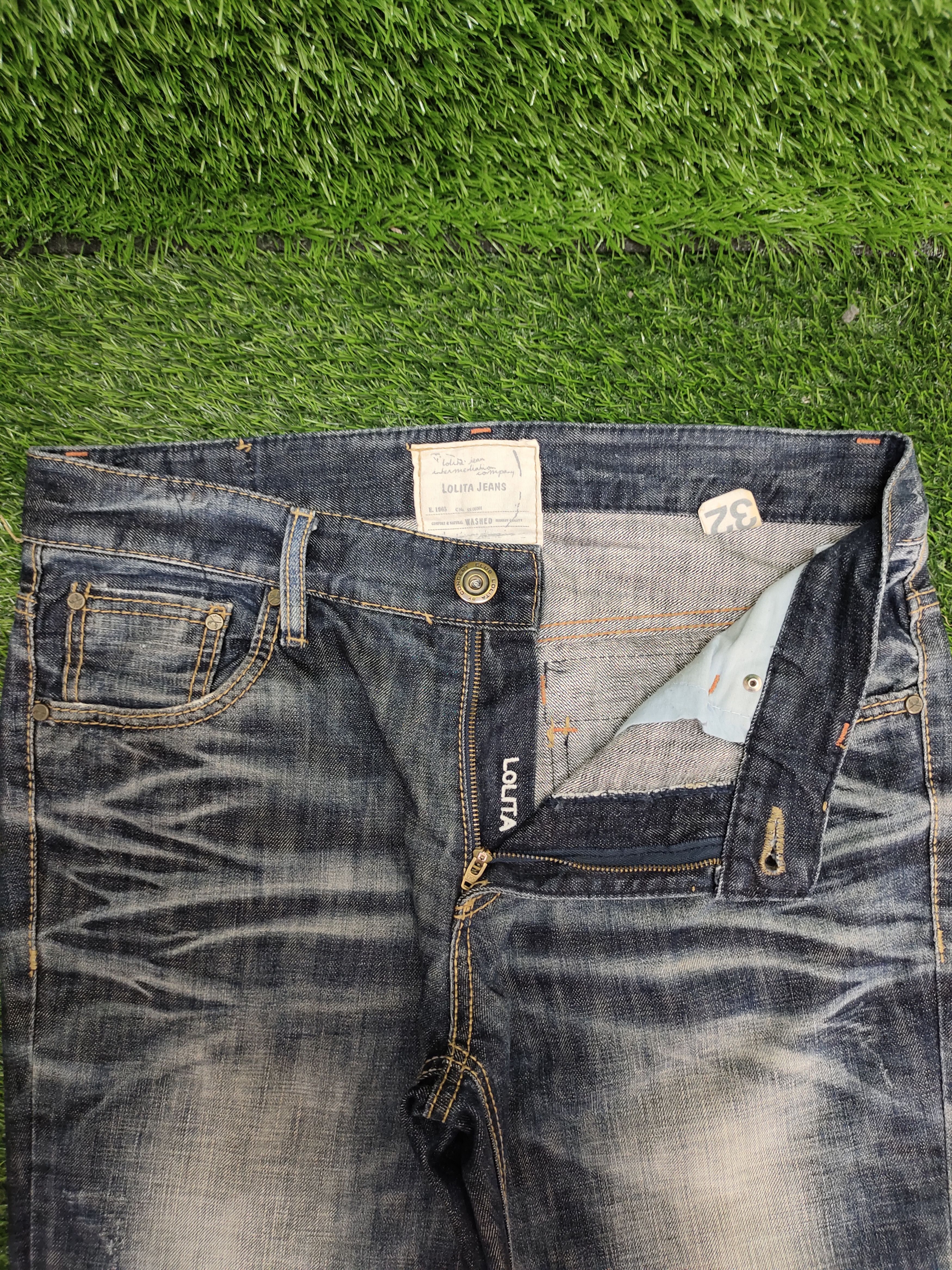 Hysteric Glamour Vintage Y2k Lolita Loose Denim Jeans Wide Leg Streetwear Size US 33 - 13 Thumbnail