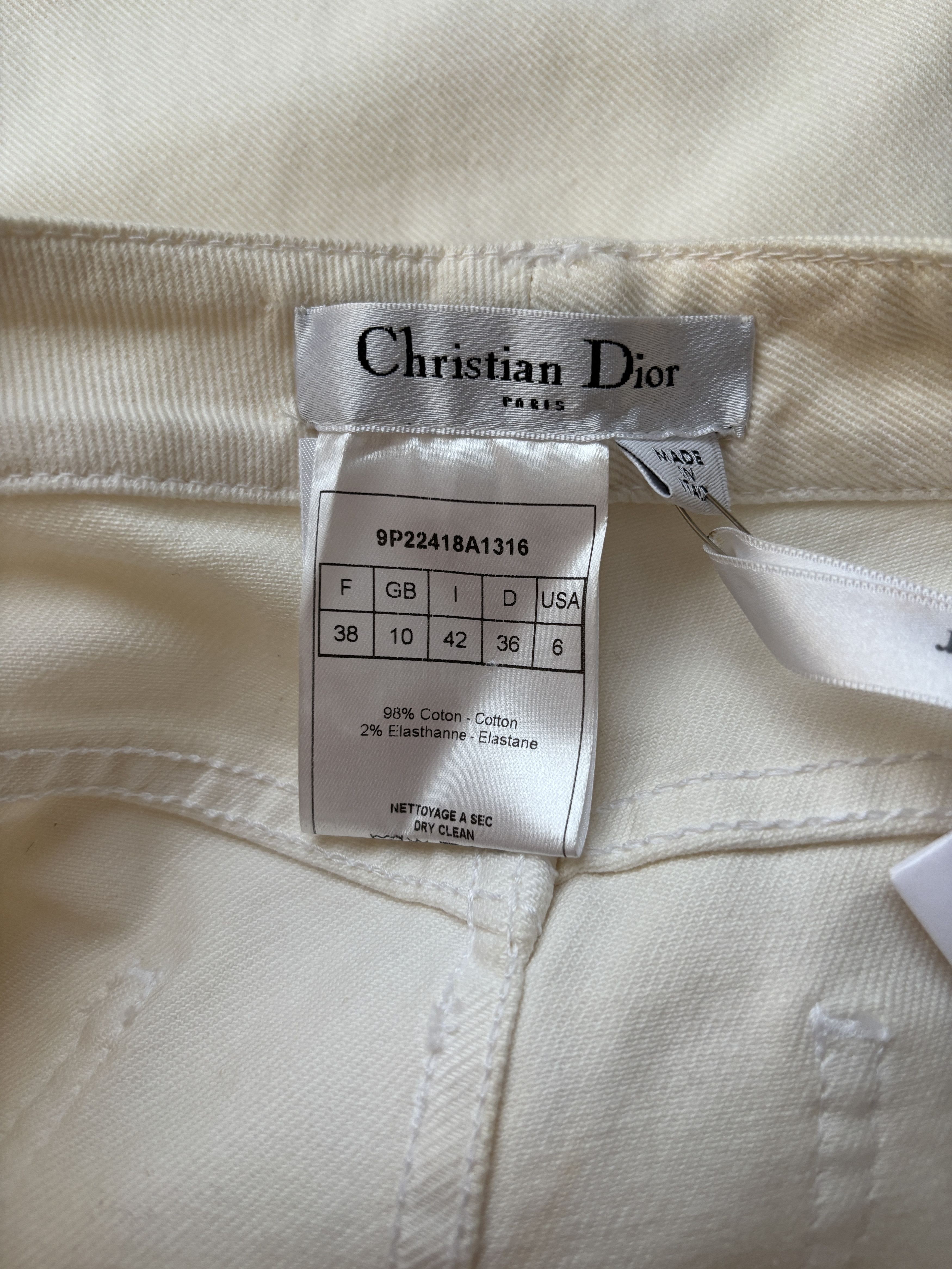 Dior ⚡️QUICK SALE⚡️2009 Dior Cream Denim Jeans Pants Size 28" / US 6 / IT 42 - 3 Thumbnail
