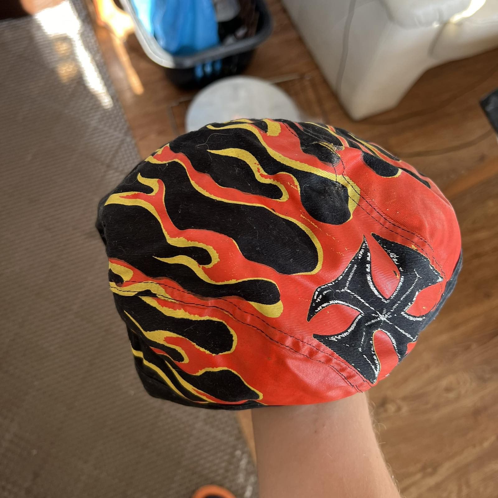 Vintage × West Coast Choppers Vintage biker fire West Coast Choppers bondana durag 90s Size ONE SIZE - 4 Thumbnail