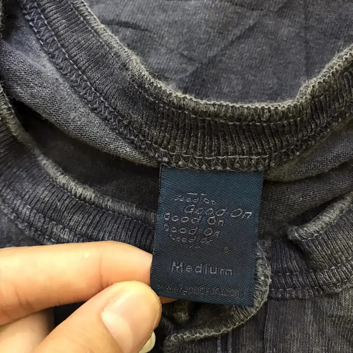 Vintage Vintage GOOD ON JAPAN Pure Natural Indigo Henley Tee Shirt Size US M / EU 48-50 / 2 - 6 Thumbnail