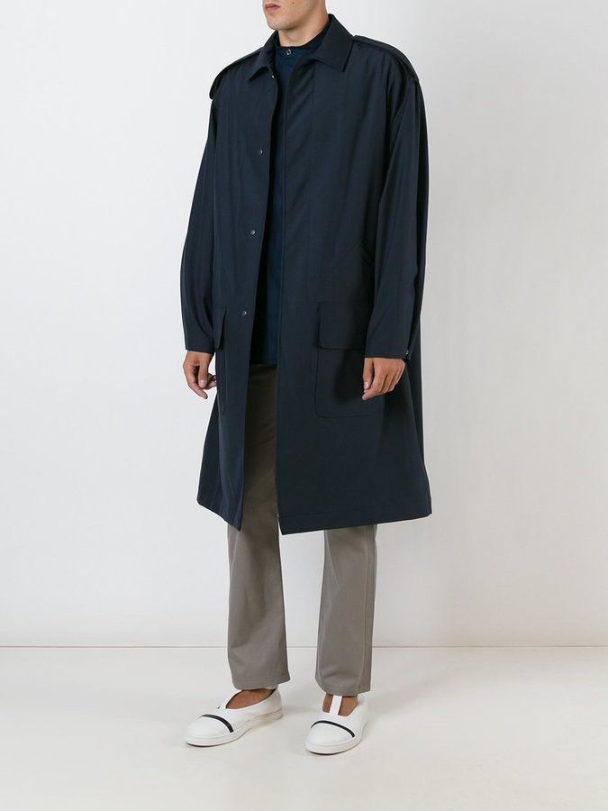 E. Tautz Waterproof Navy Car Coat Size US S / EU 44-46 / 1 - 1 Thumbnail