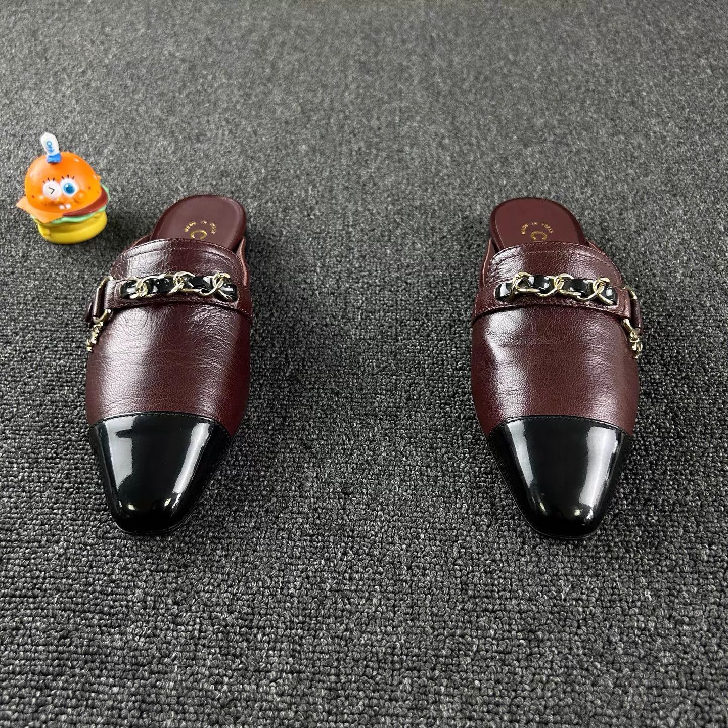 Chanel Chanel Wine Red Leather Chain Mule 36 Size US 5.5 / IT 35.5 - 2 Thumbnail