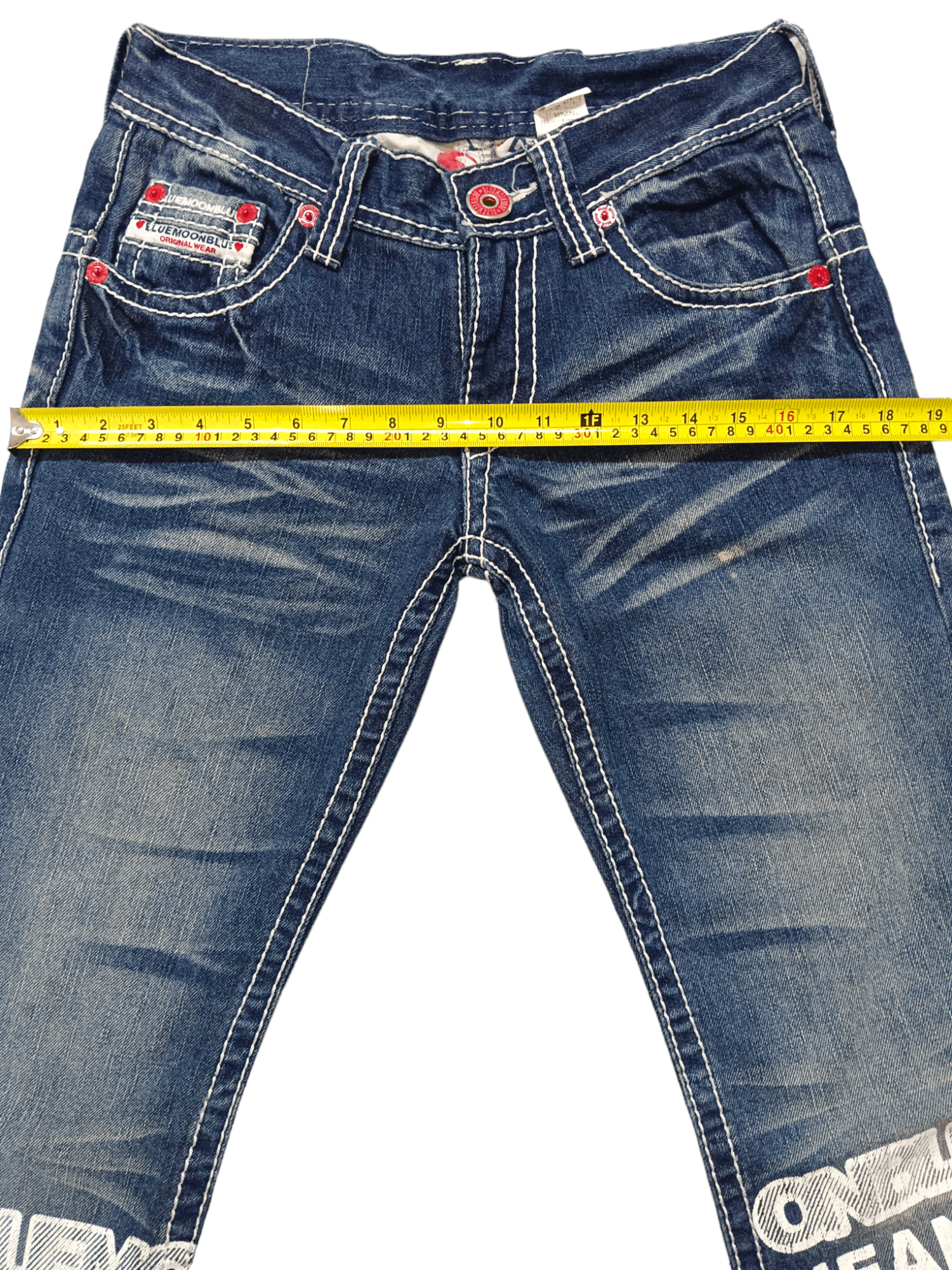 Blue Blue Japan Blue Moon Blue Hawaii Surf Girls Low Rise Jeans Size 27" / US 4 / IT 40 - 9 Thumbnail