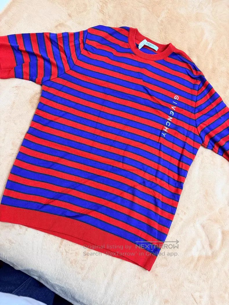 Givenchy Givenchy Red and Blue Striped Knit Sweater Size US XS / EU 42 / 0 - 1 Thumbnail
