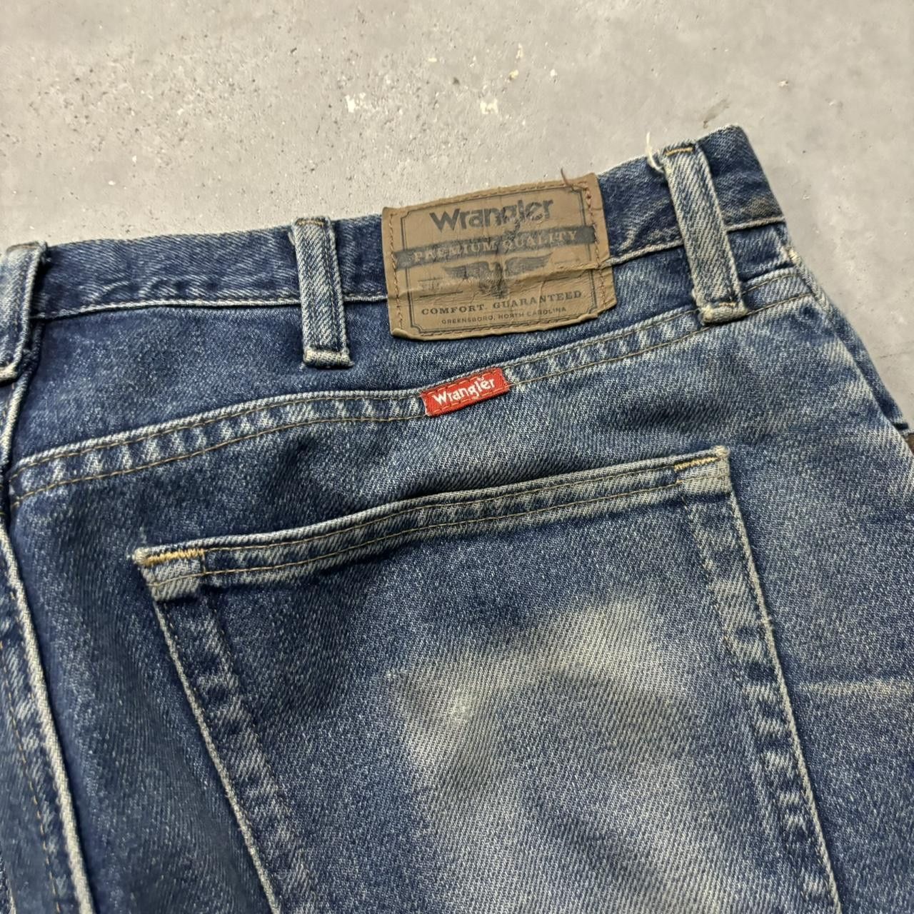 Japanese Brand × Vintage Crazy Vintage Y2K/2000s Grunge Faded Dark Wash Denim Jeans! Size US 34 / EU 50 - 7 Thumbnail