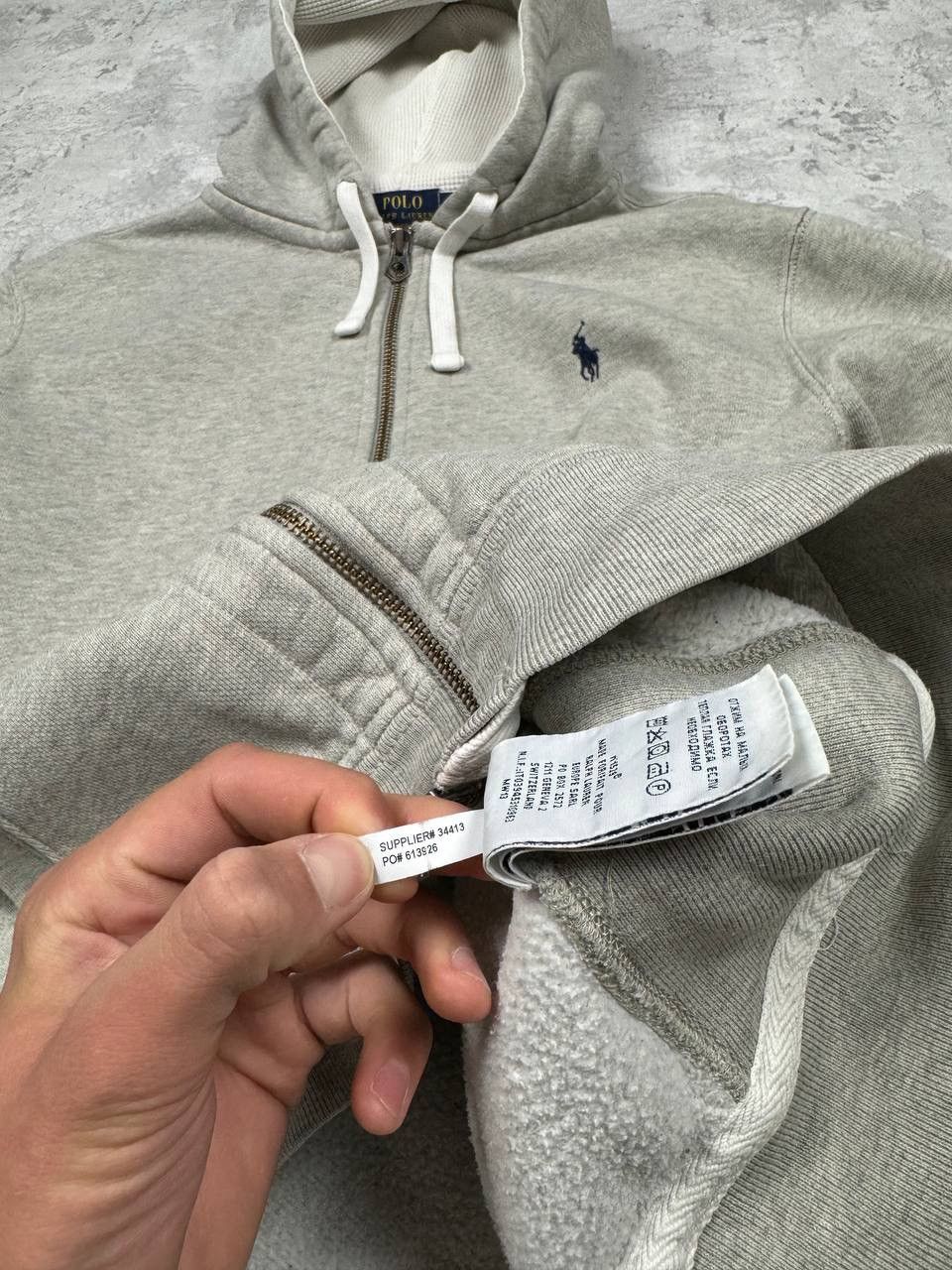 Polo Ralph Lauren Polo Ralph Lauren Y2K Gray Zip Hoodie Size L Size US L / EU 52-54 / 3 - 13 Thumbnail