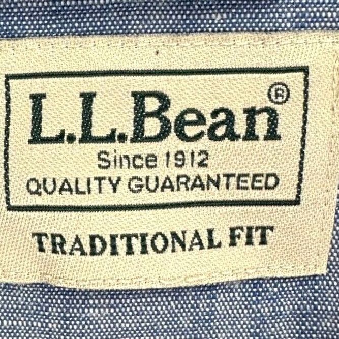 Vintage L.L. Bean Shirt Adult 2XL Blue Checkered Traditional Fit Flannel Button-Up Mens Shirt Size US XXL / EU 58 / 5 - 4 Thumbnail