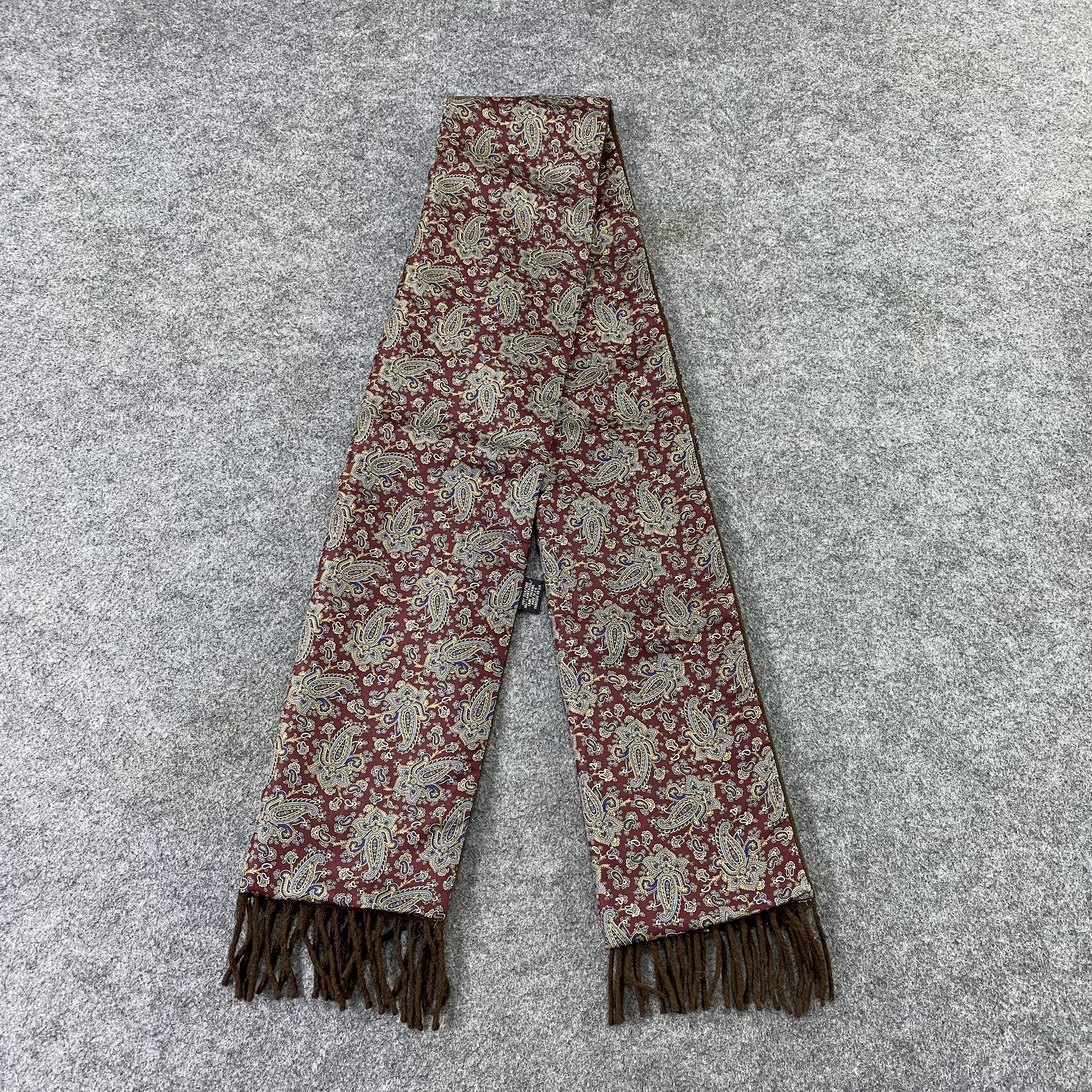 Designer Chatsworth Paislee Silk&wool Muffler/ Scar / Neckwear -T1391 Size ONE SIZE - 4 Thumbnail
