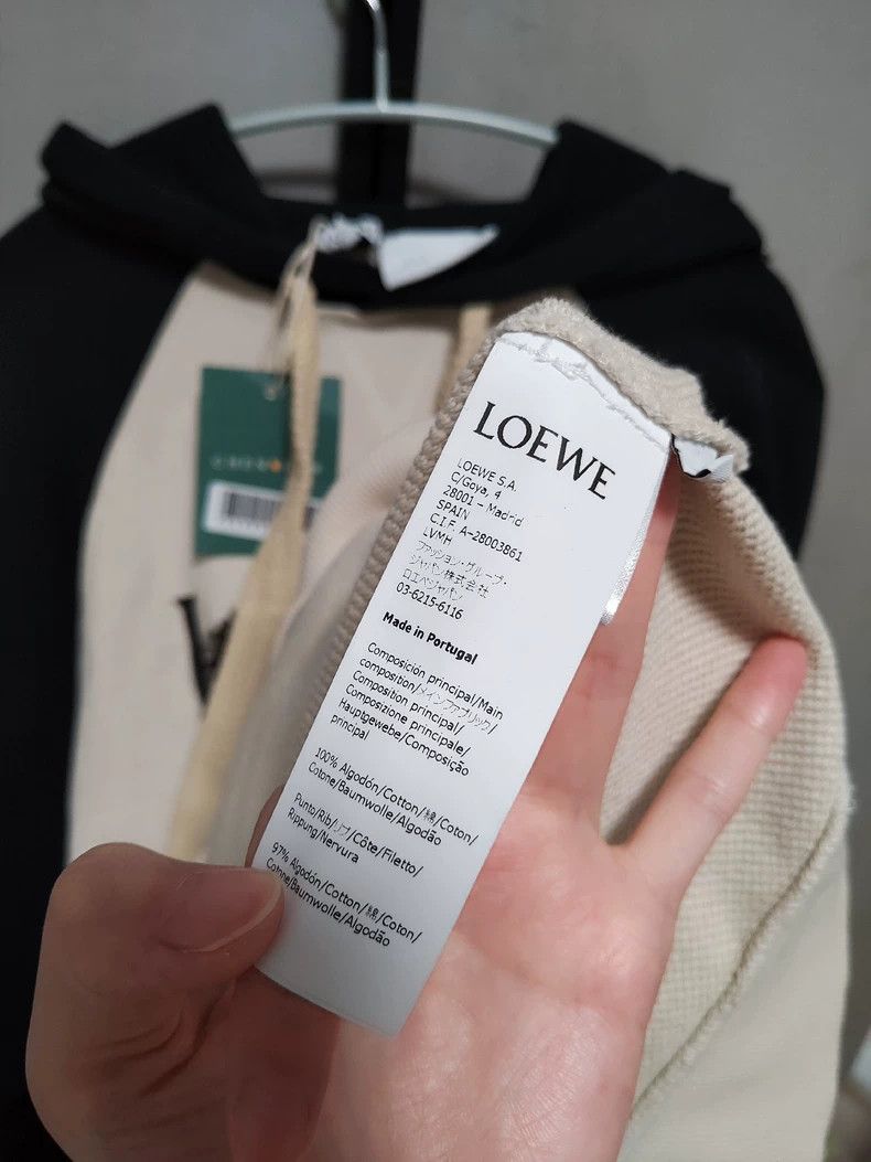 Loewe LOEWE Black Fuzzy Hooded Sweatshirt Size US XS / EU 42 / 0 - 6 Thumbnail