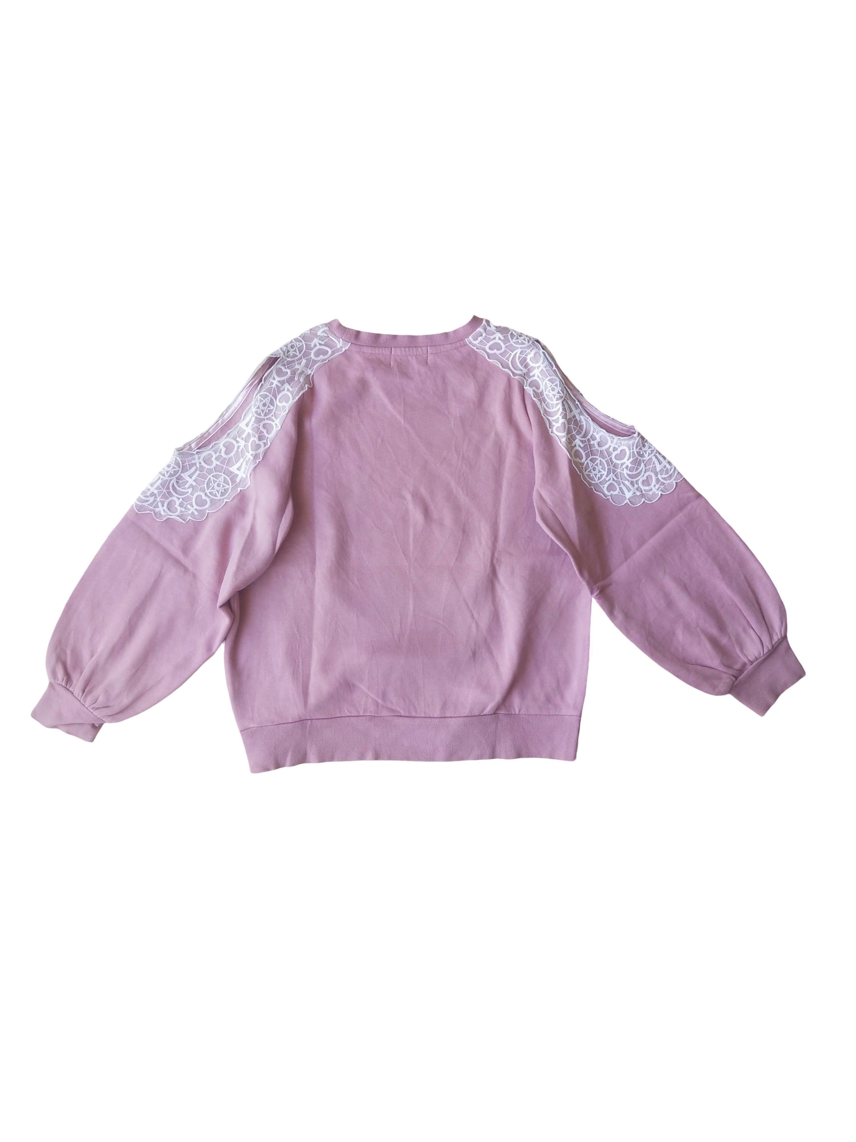 Anime Sailor Moon x GU Pink Lace Sweatshirt Size M / US 6-8 / IT 42-44 - 4 Thumbnail