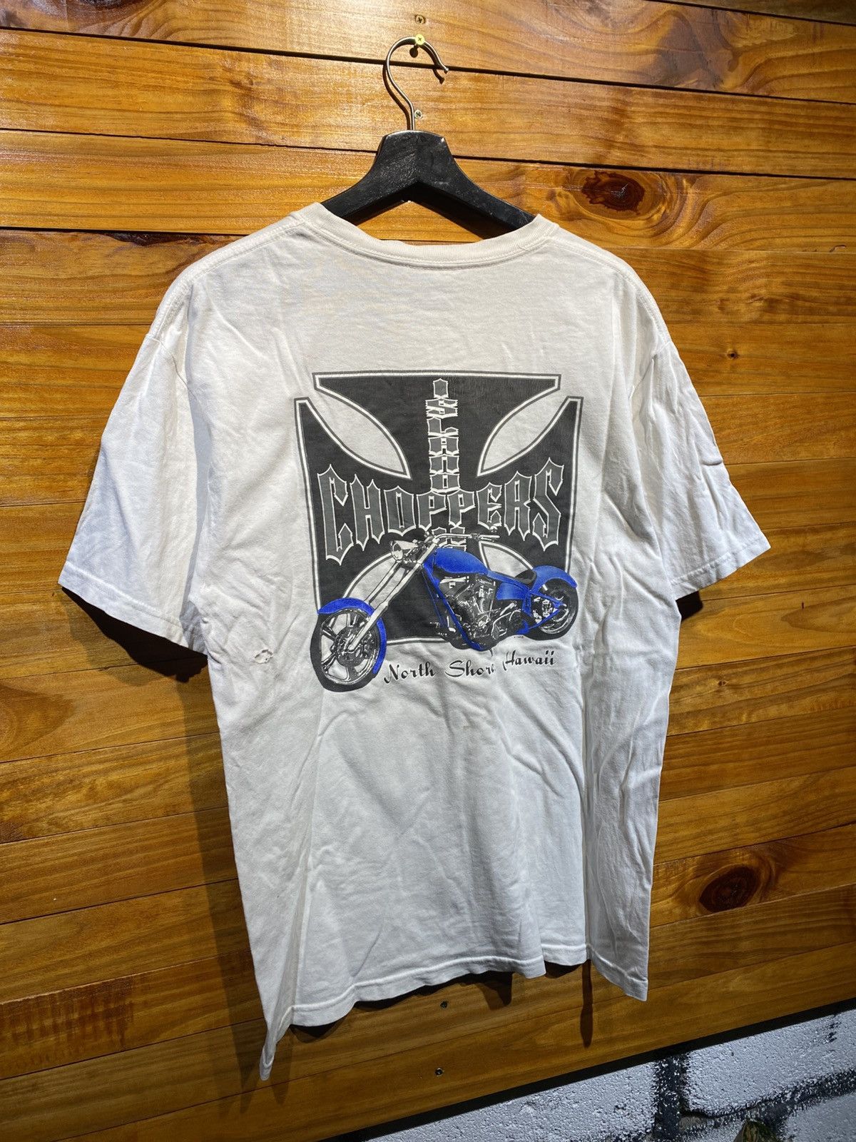 West Coast Choppers Vintage 2000s Hanes Choppers North Shore Hawaii T-Shirt Size US M / EU 48-50 / 2 - 5 Thumbnail