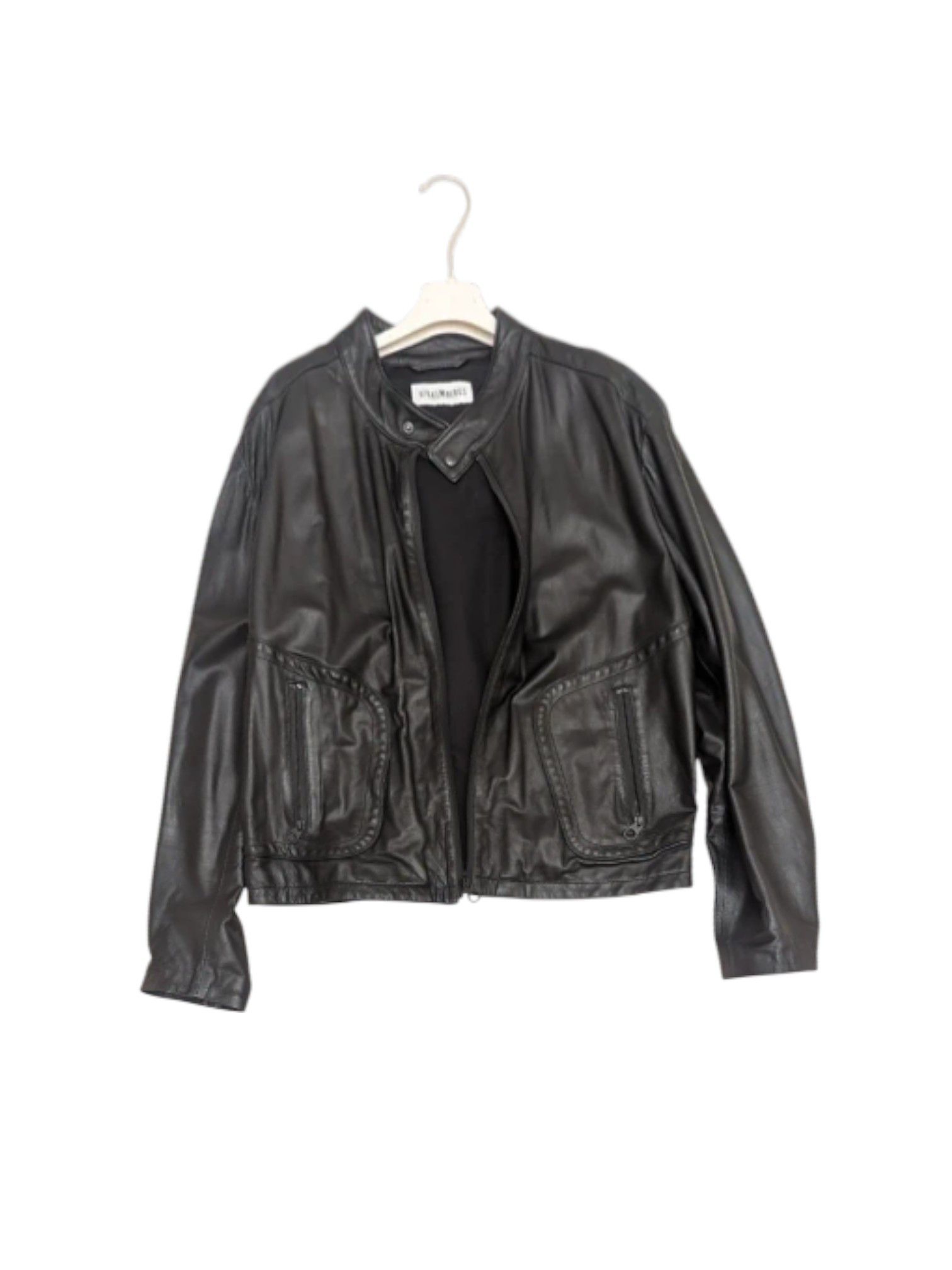 Dirk Bikkembergs Bikkembergs Black Lambskin Moto Jacket – Made in Italy Size US L / EU 52-54 / 3 - 1 Thumbnail