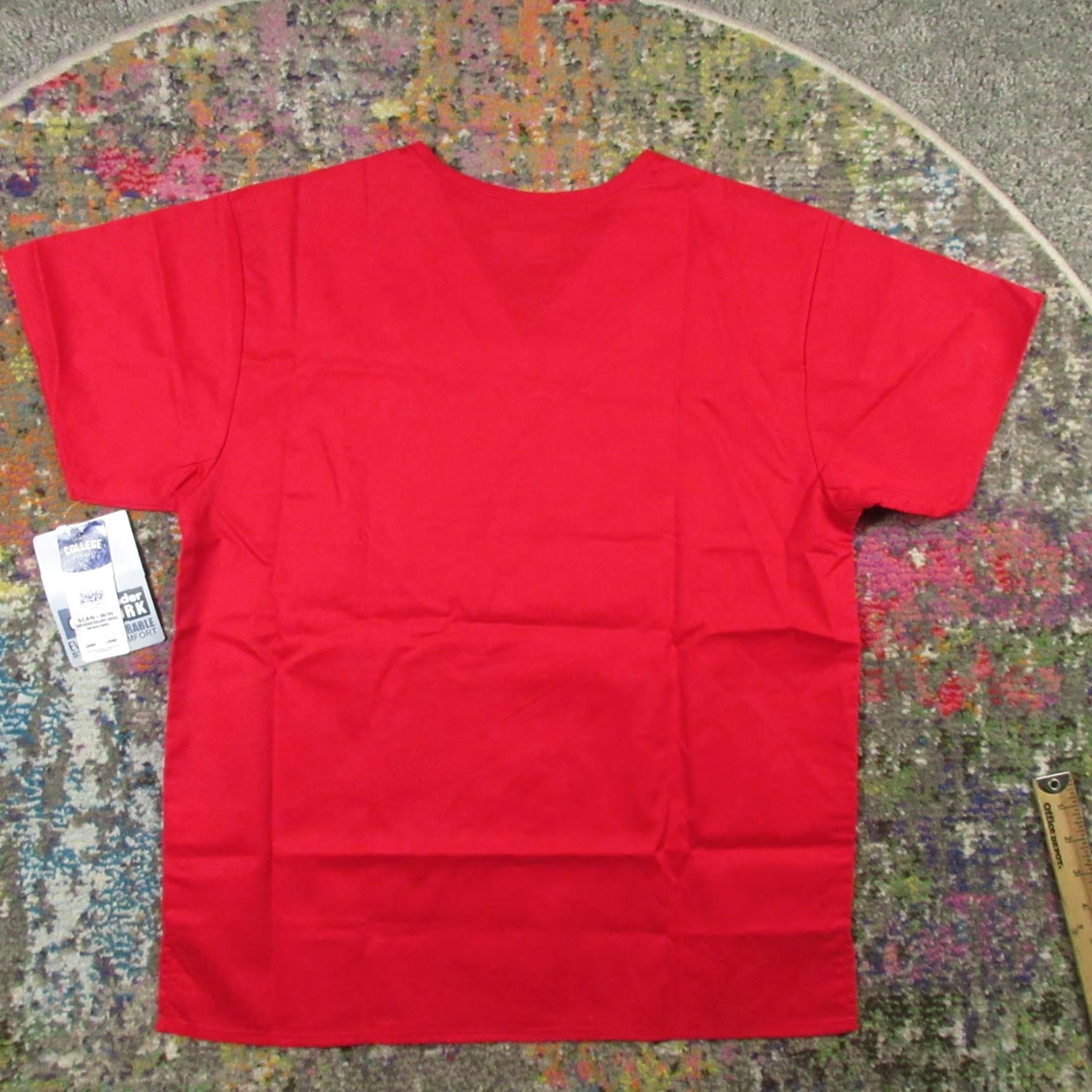 Vintage Wisconsin Badgers Scrub Top Adult XS Oversized Stretch V Neck Wonder Work NEW Size US XS / EU 42 / 0 - 2 Thumbnail
