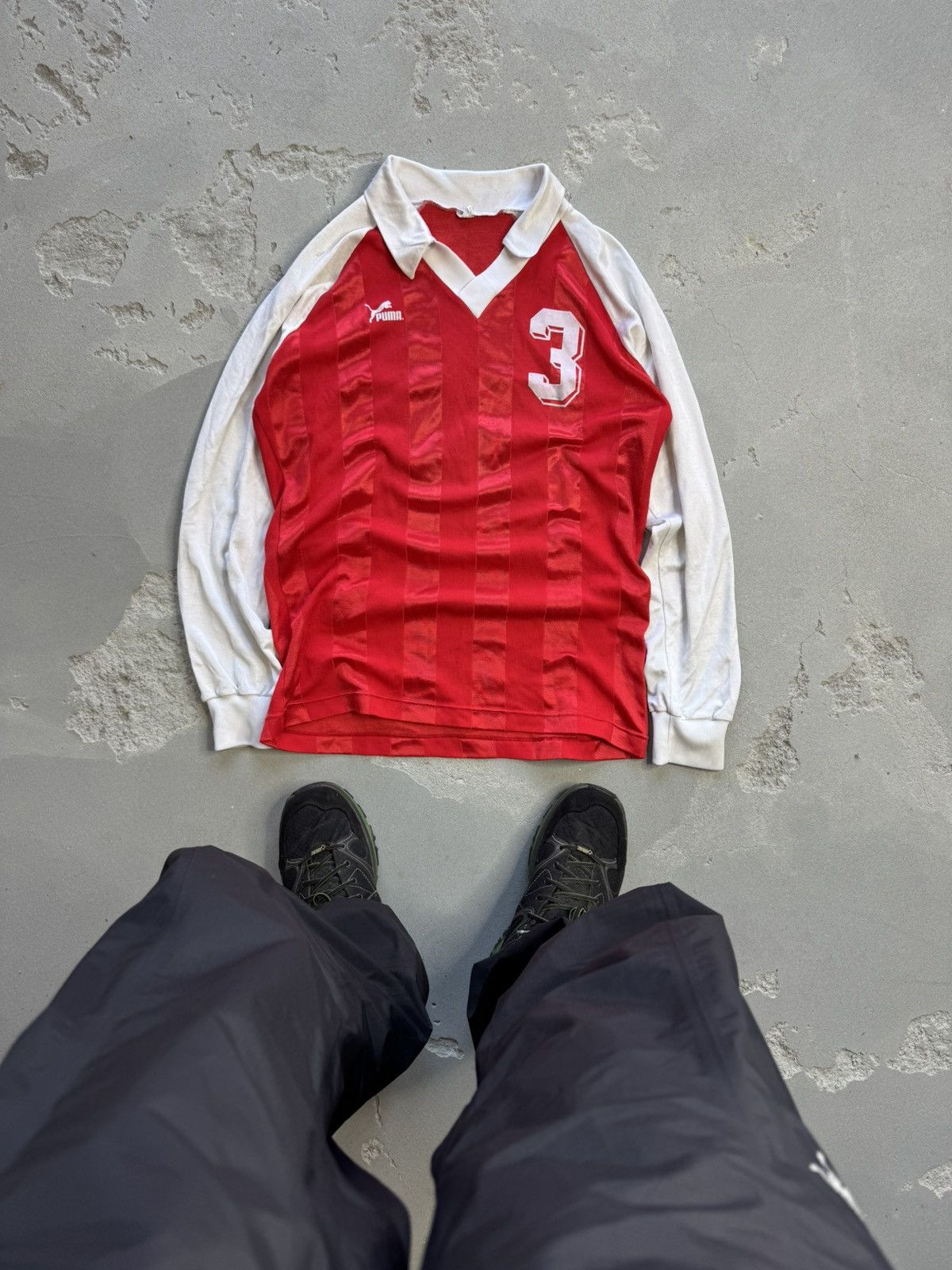 Puma × Vintage 80s Puma football soccer jersey tee shirt Size US L / EU 52-54 / 3 - 1 Thumbnail
