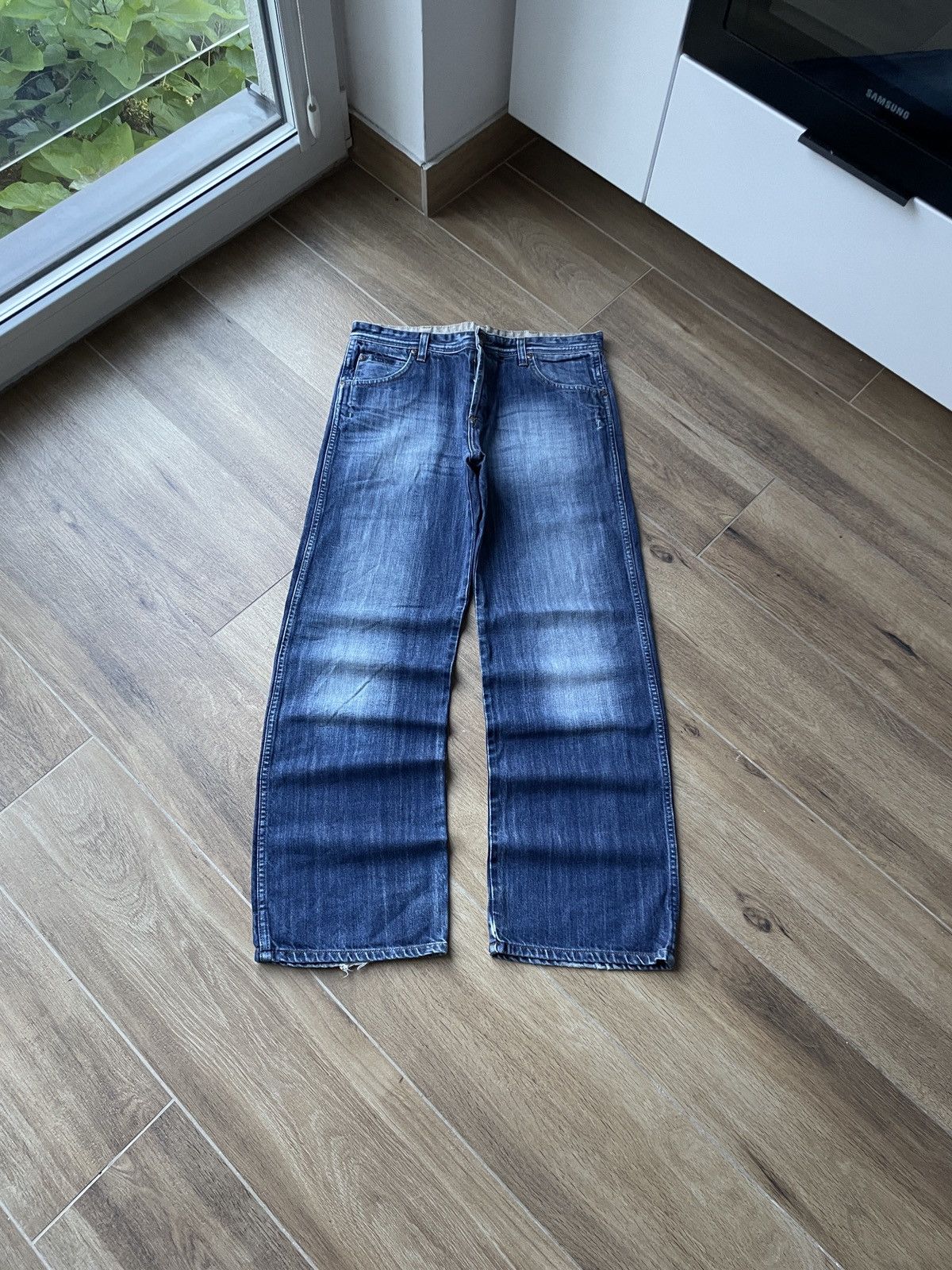 Vintage Vintage Avant Garde Jeans Baggy Wide Japanese Y2K Wahsed Y2K Size US 30 / EU 46 - 1 Thumbnail