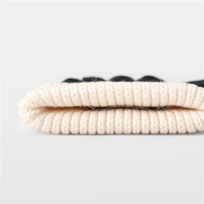 Burberry o1w1db10126 Size: M / BB Logo Wool Knit Gloves Black/Ivory Size ONE SIZE - 5 Thumbnail