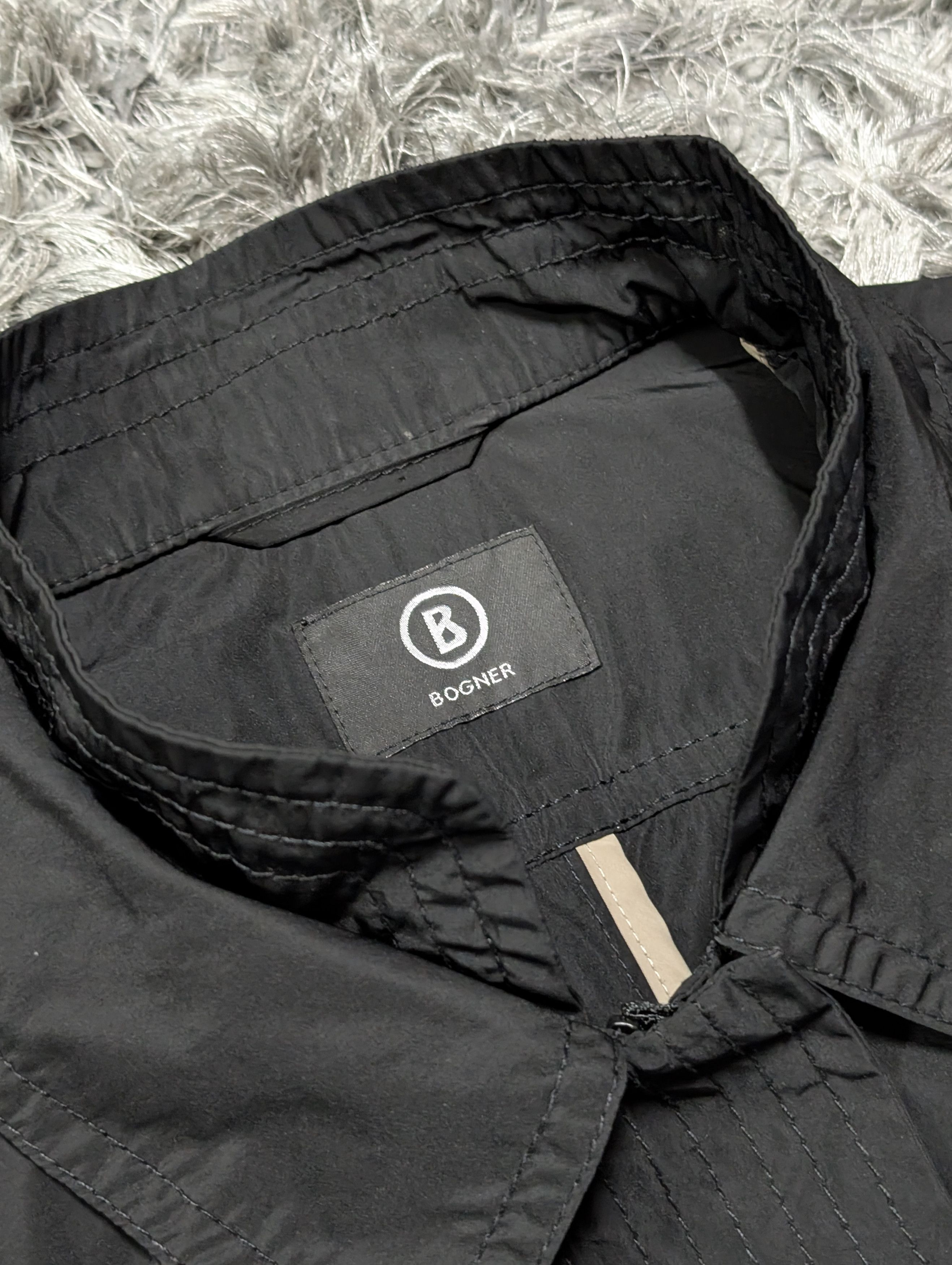 Bogner Bogner Black Solid Light Trench Coat Mid Length Jacket Size XL / US 12-14 / IT 48-50 - 11 Thumbnail