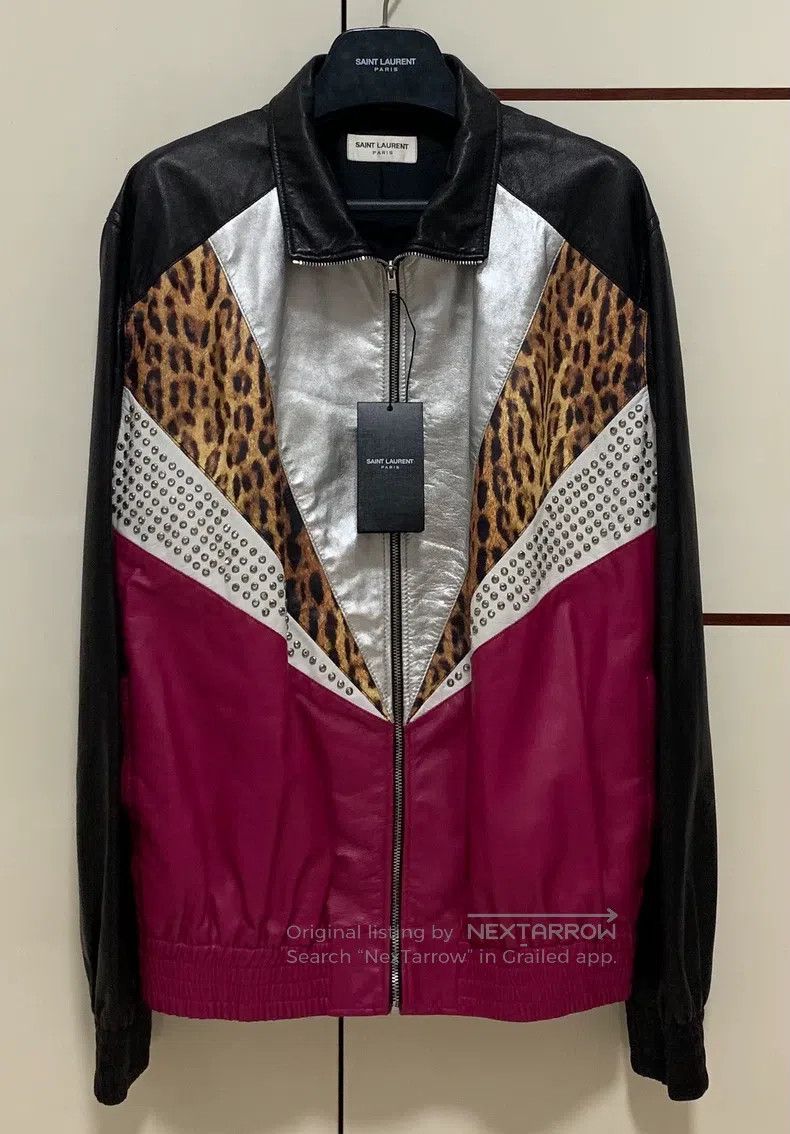 Saint Laurent Paris Saint Laurent Paris Rhinestone leopard sheepskin jacket Size US M / EU 48-50 / 2 - 1 Thumbnail