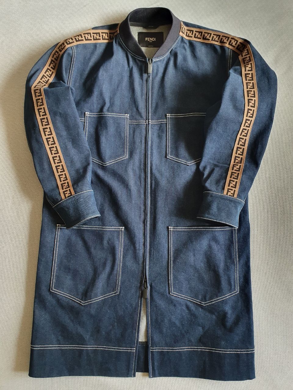 Fendi Fendi x Fila Big Logo Denim Jacket Coat Size US L / EU 52-54 / 3 - 6 Thumbnail