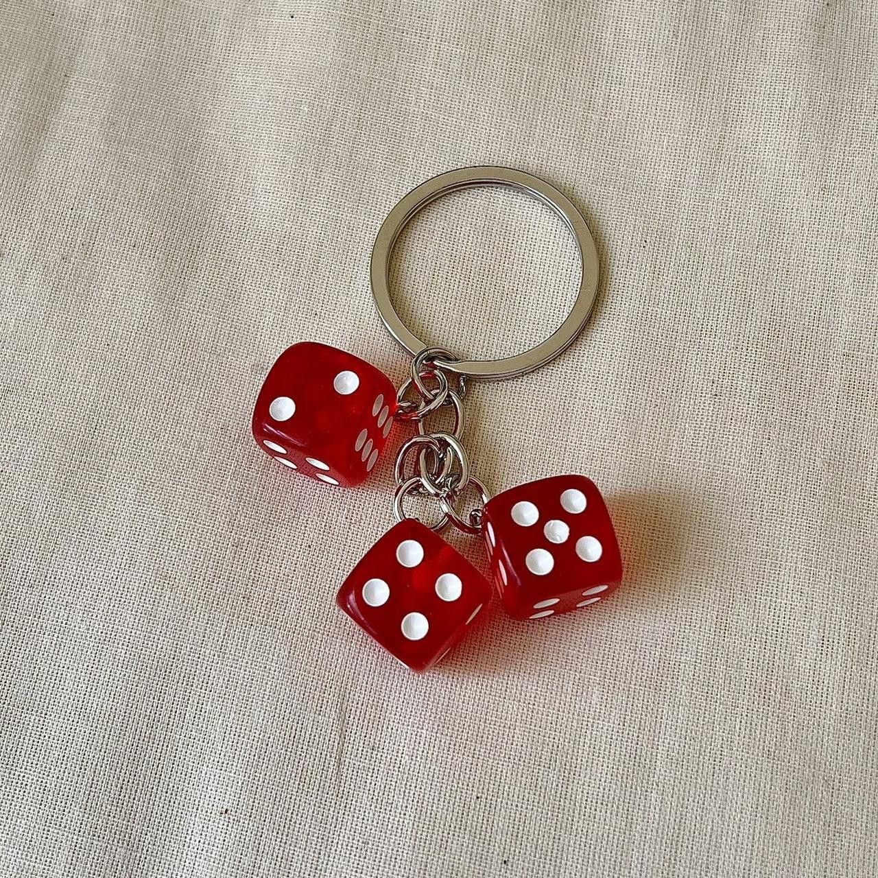 Japanese Brand y2k 2000s red dice keyring for keychain Size ONE SIZE - 7 Thumbnail