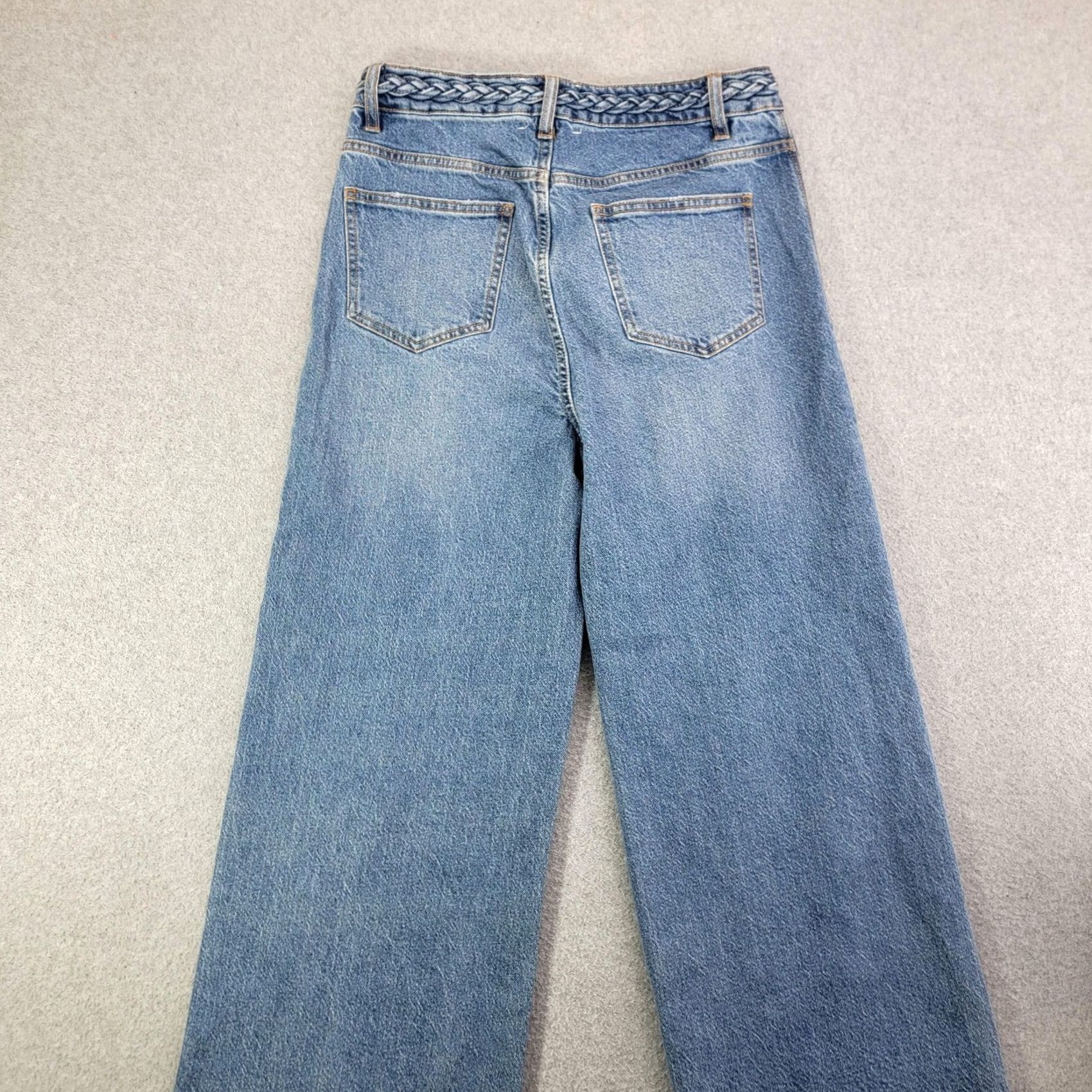 Vintage Habitual Jeans Womens 4/27 Light Wash High Rise Wide Leg Cropped Stretch Denim Size 27" / US 4 / IT 40 - 5 Thumbnail