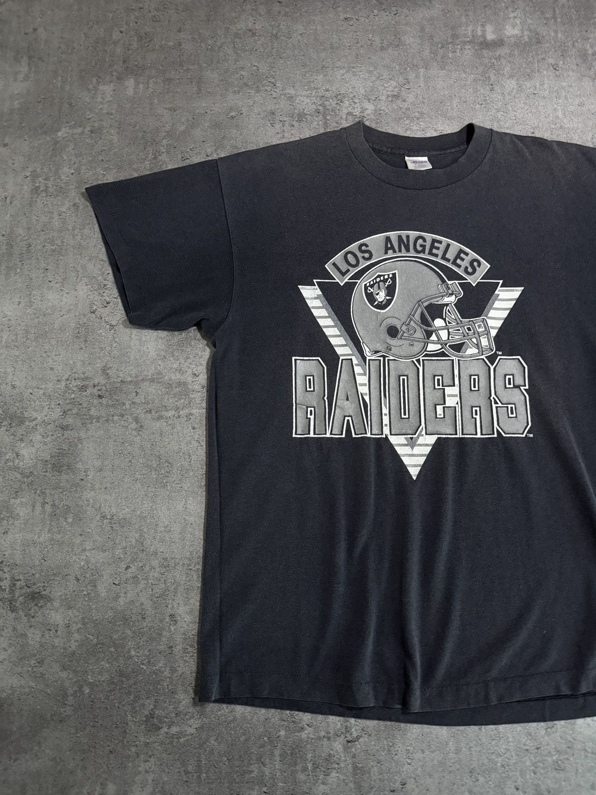 Band Tees × Vintage Los Angeles Raiders NFL Vintage 90s single stitch print tee Size US L / EU 52-54 / 3 - 2 Thumbnail