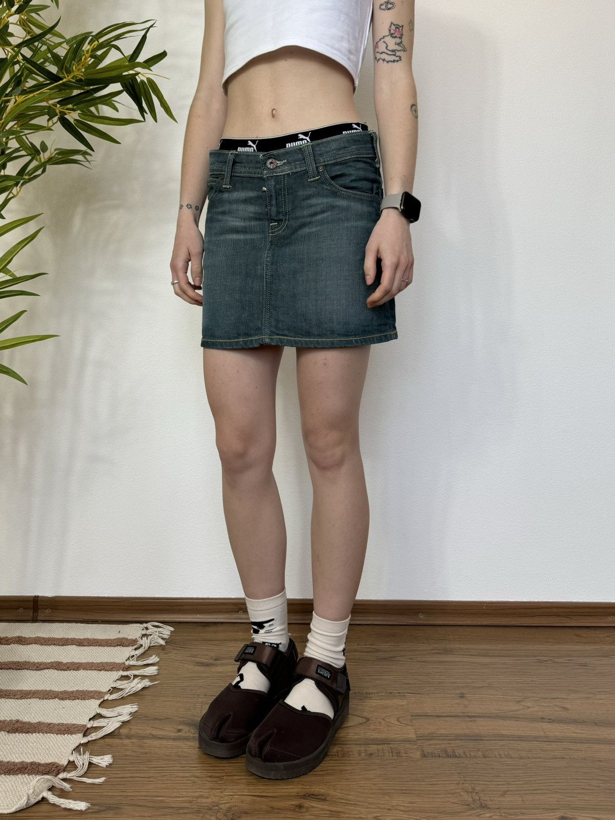 Evisu EVISU x PUMA - RARE JEANS MINI SKIRT Size 26" / US 2 / IT 38 - 10 Thumbnail