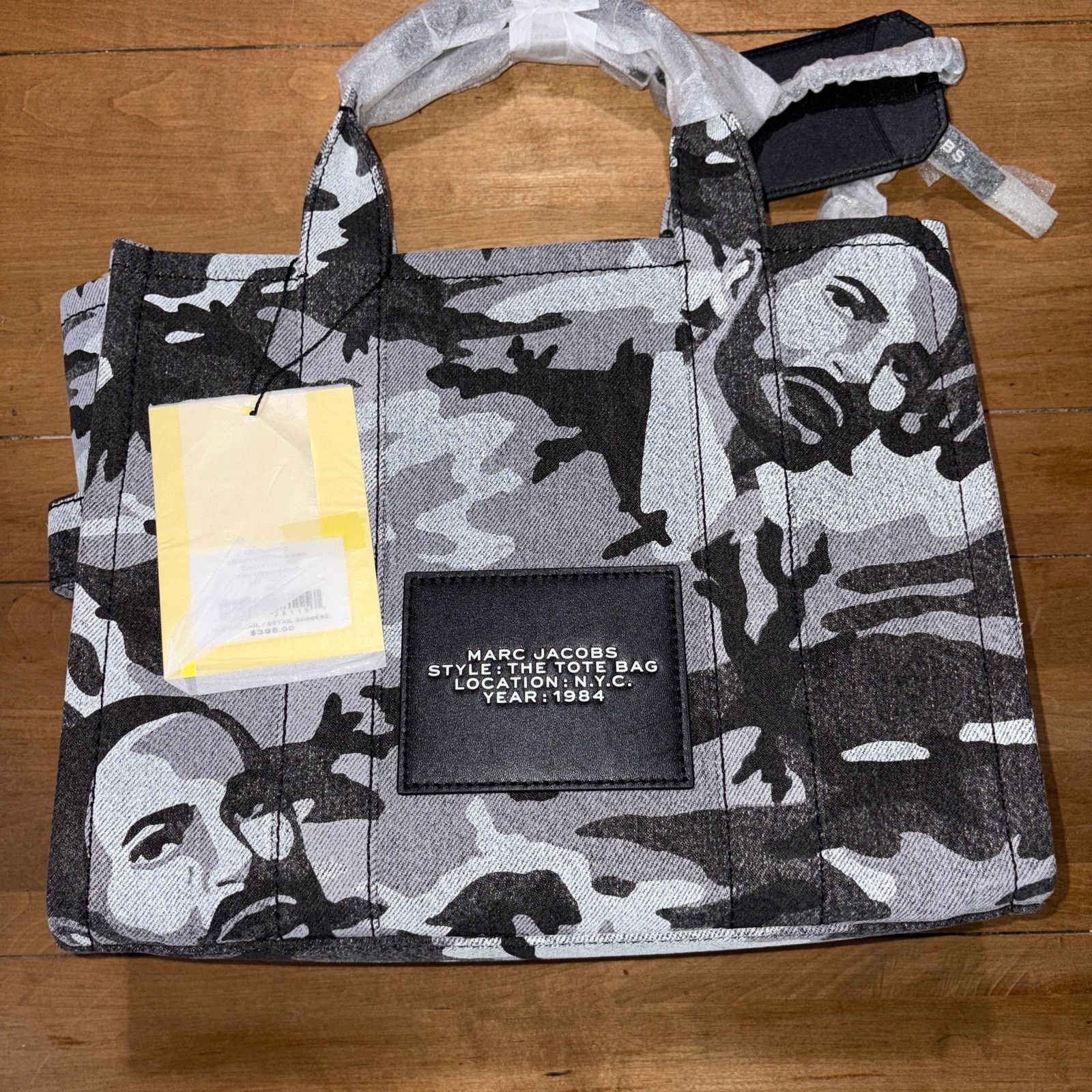 Marc Jacobs NWT Marc Jacobs The Camo Jacquard Large Tote Bag Grey Camo Size ONE SIZE - 3 Thumbnail