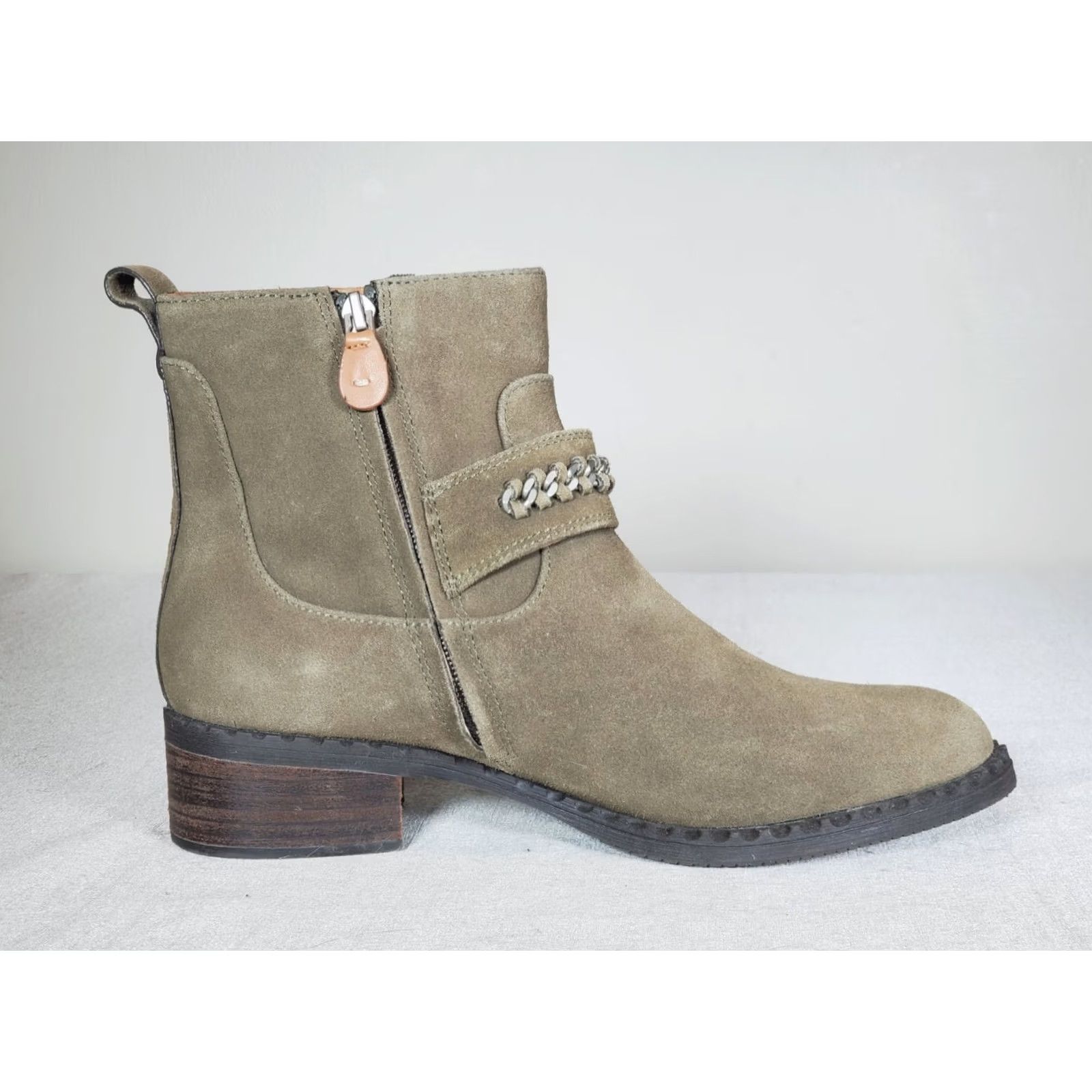 Olive Gentle Souls Kenneth Cole Best Chain Booties Olive Suede Harness Women's US 9 Bootie) Size ONE SIZE - 4 Thumbnail