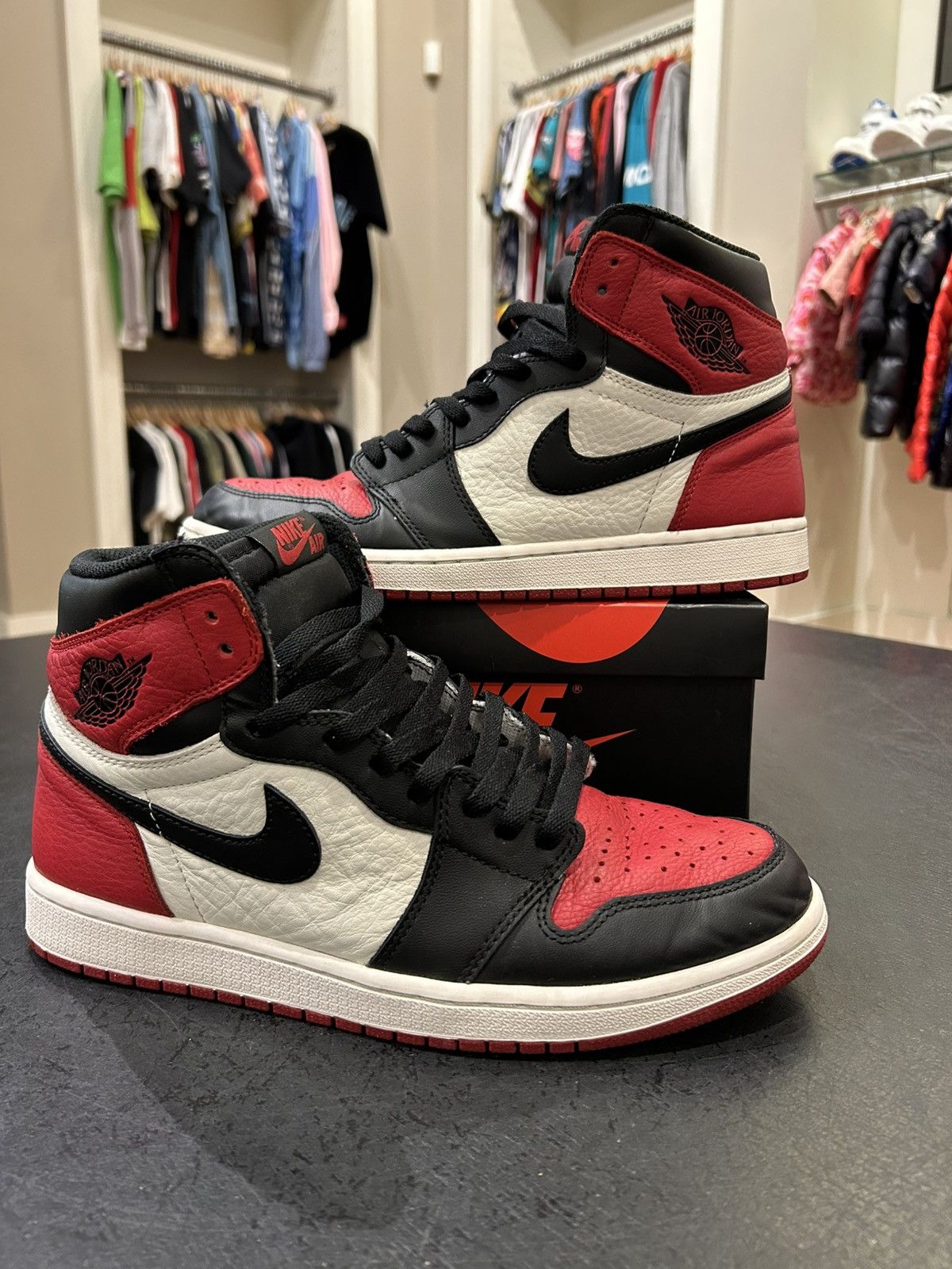 Jordan Brand Jordan 1 Retro ‘Bred Toe’ Size US 10.5 / EU 43-44 - 1 Thumbnail