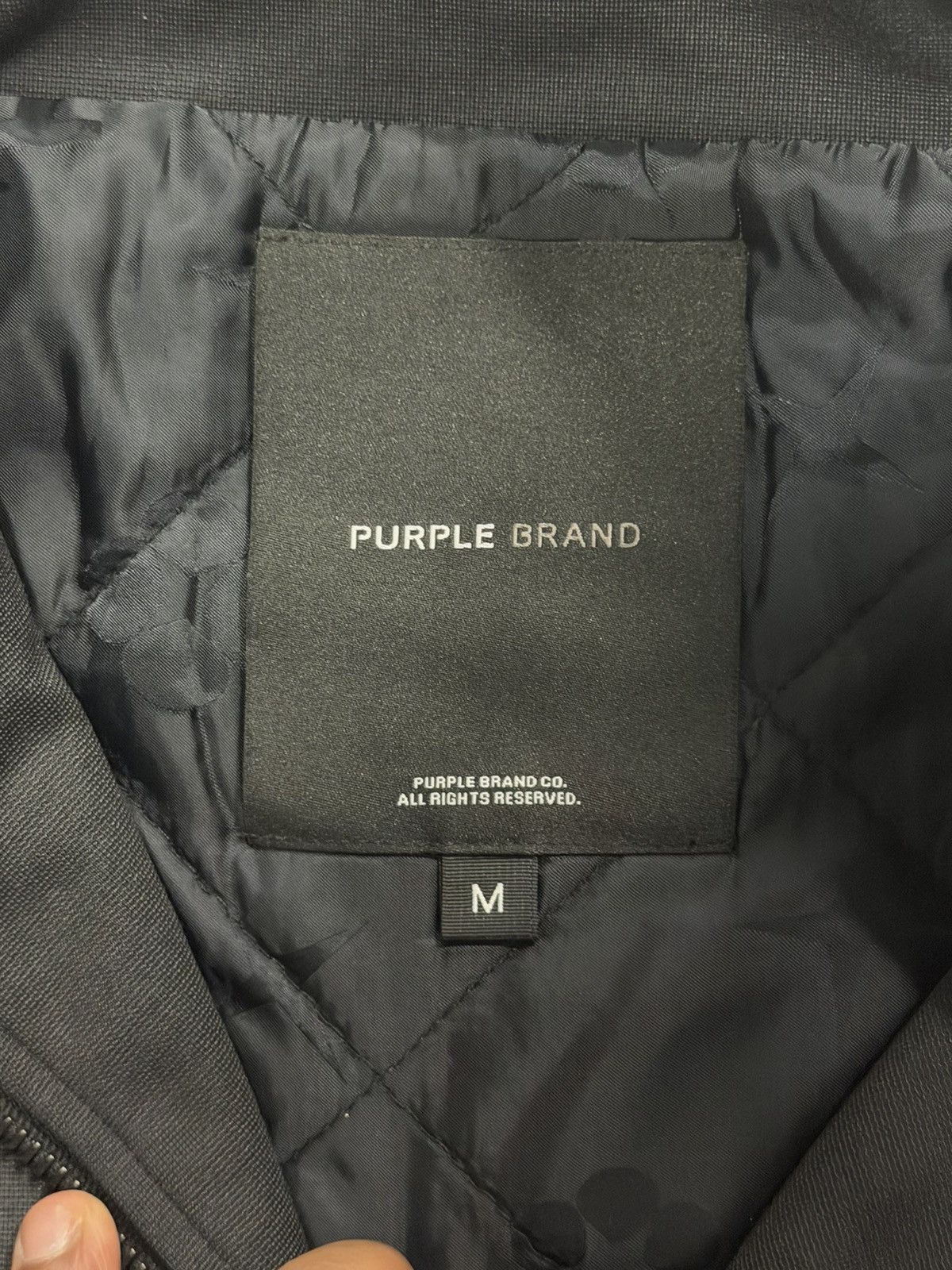 Purple Brand Purple Brand Oversized Track Jacket Black Pinstripe Size US M / EU 48-50 / 2 - 2 Thumbnail