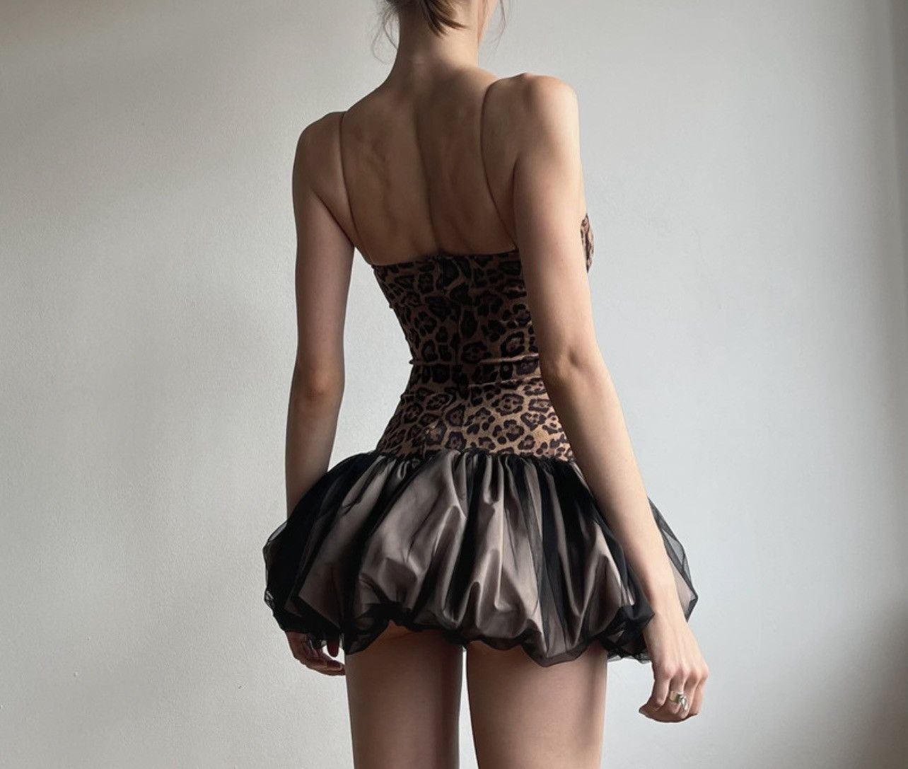 Other Leopard tutu dress with open shoulders glamor y2k ballerina Size S / US 4 / IT 40 - 6 Thumbnail