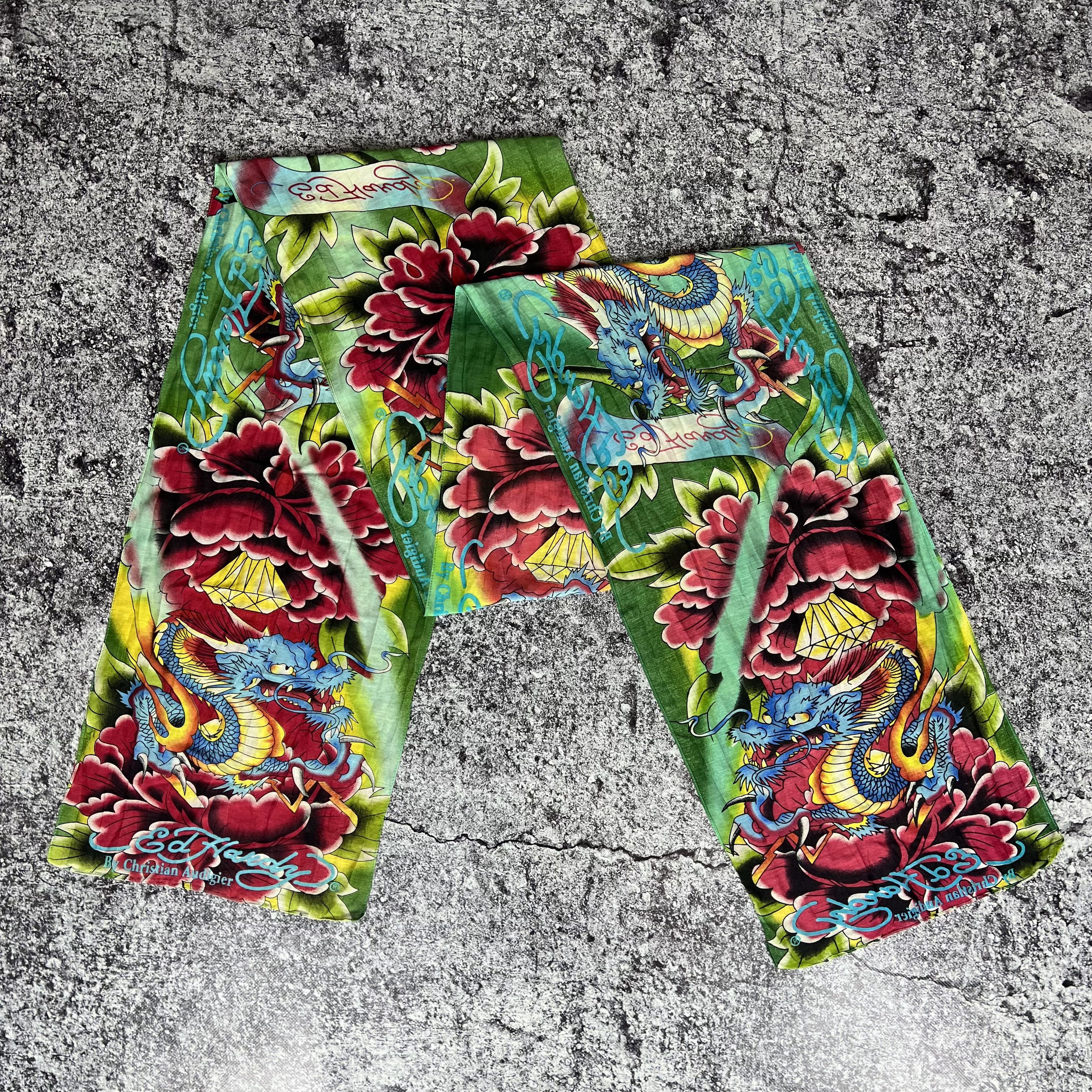 Christian Audigier Ed Hardy by Christian Audigier Skarf Silk Big Logo 210x30 cm Size ONE SIZE - 1 Thumbnail