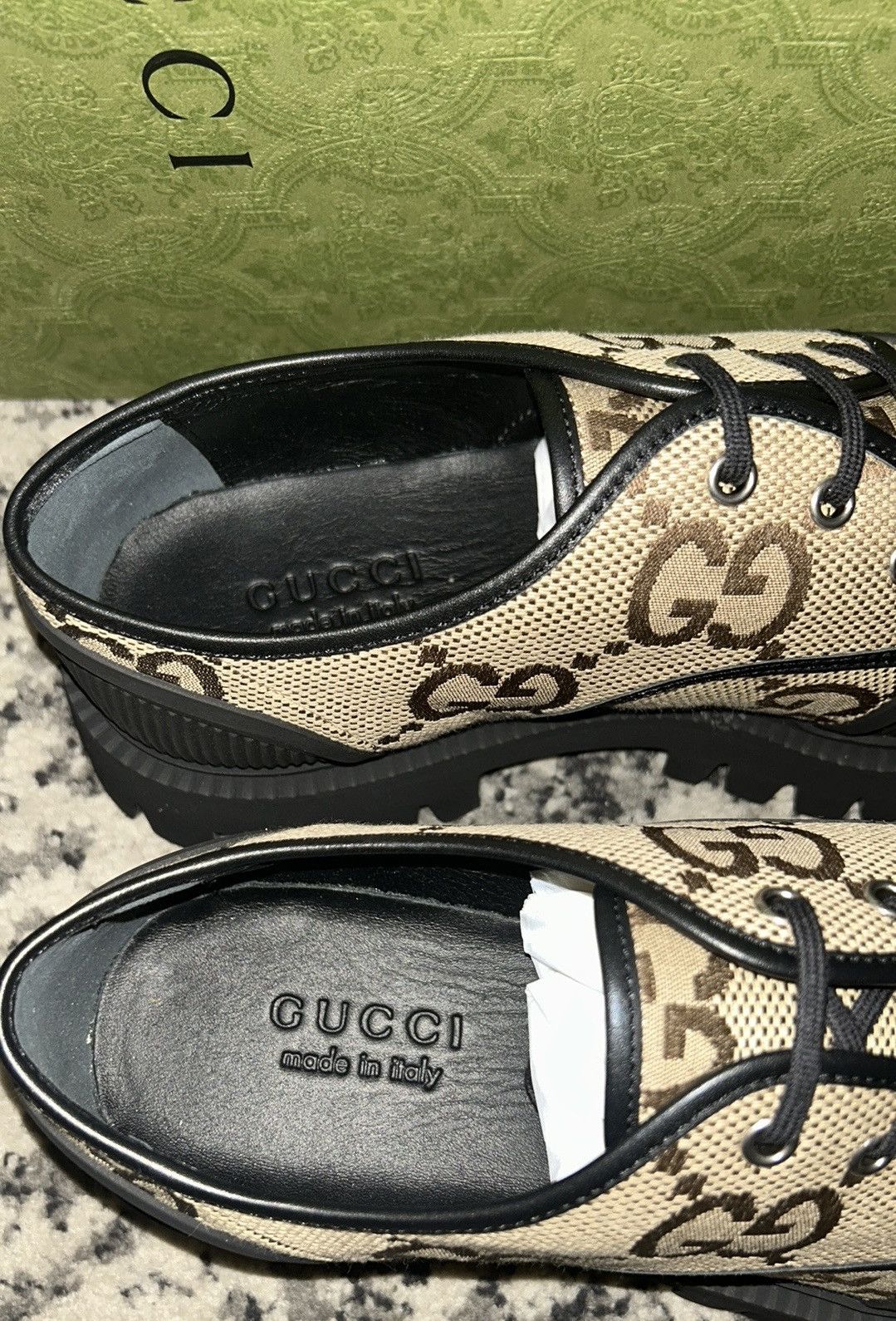 Gucci Gucci Monogram Jumbo GG Miro Soft Calfskin Loafers Size US 8.5 / EU 41-42 - 7 Thumbnail