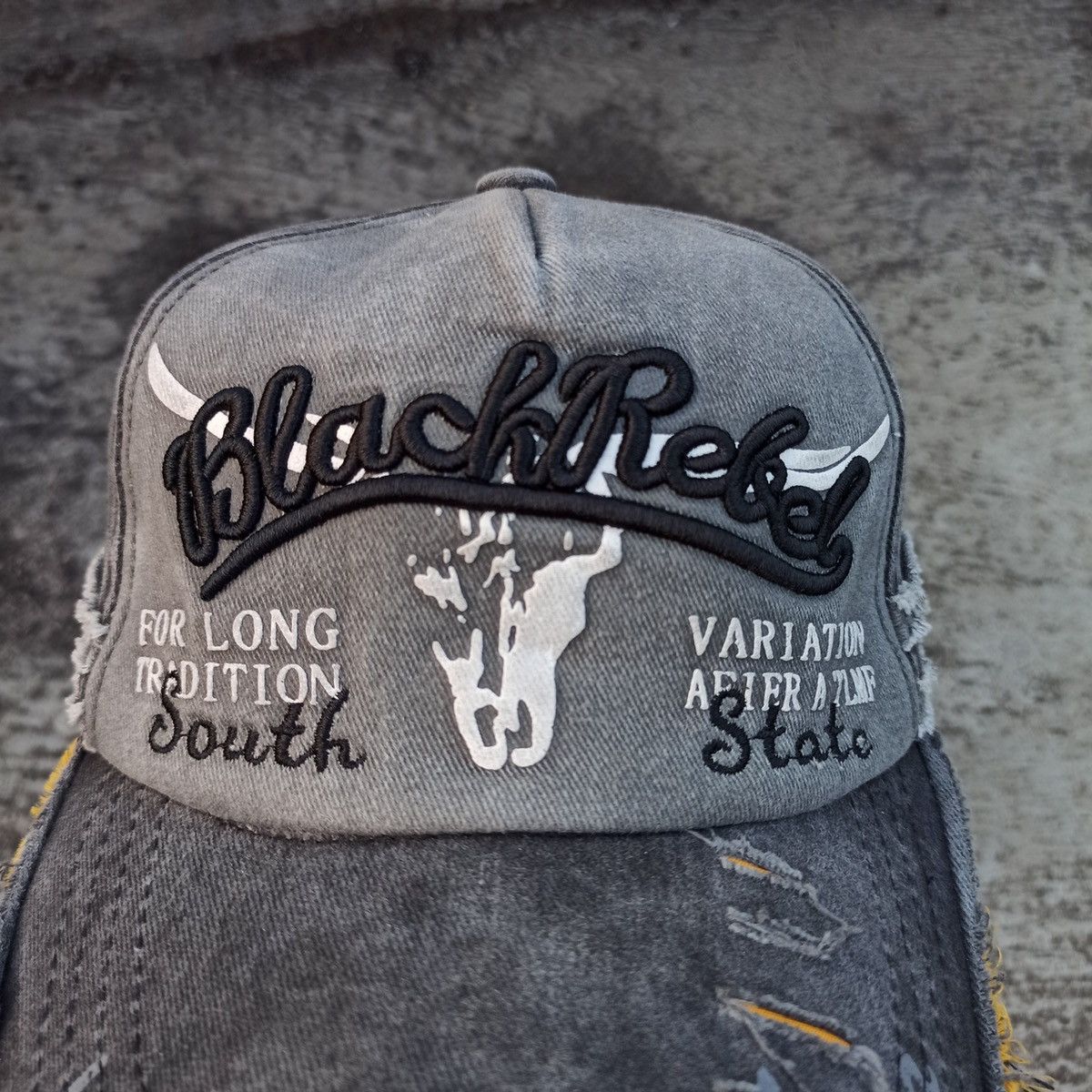 14th Addiction × Cowboy Equipment SICK,, wash distressed, black rabel hat Size ONE SIZE - 9 Thumbnail