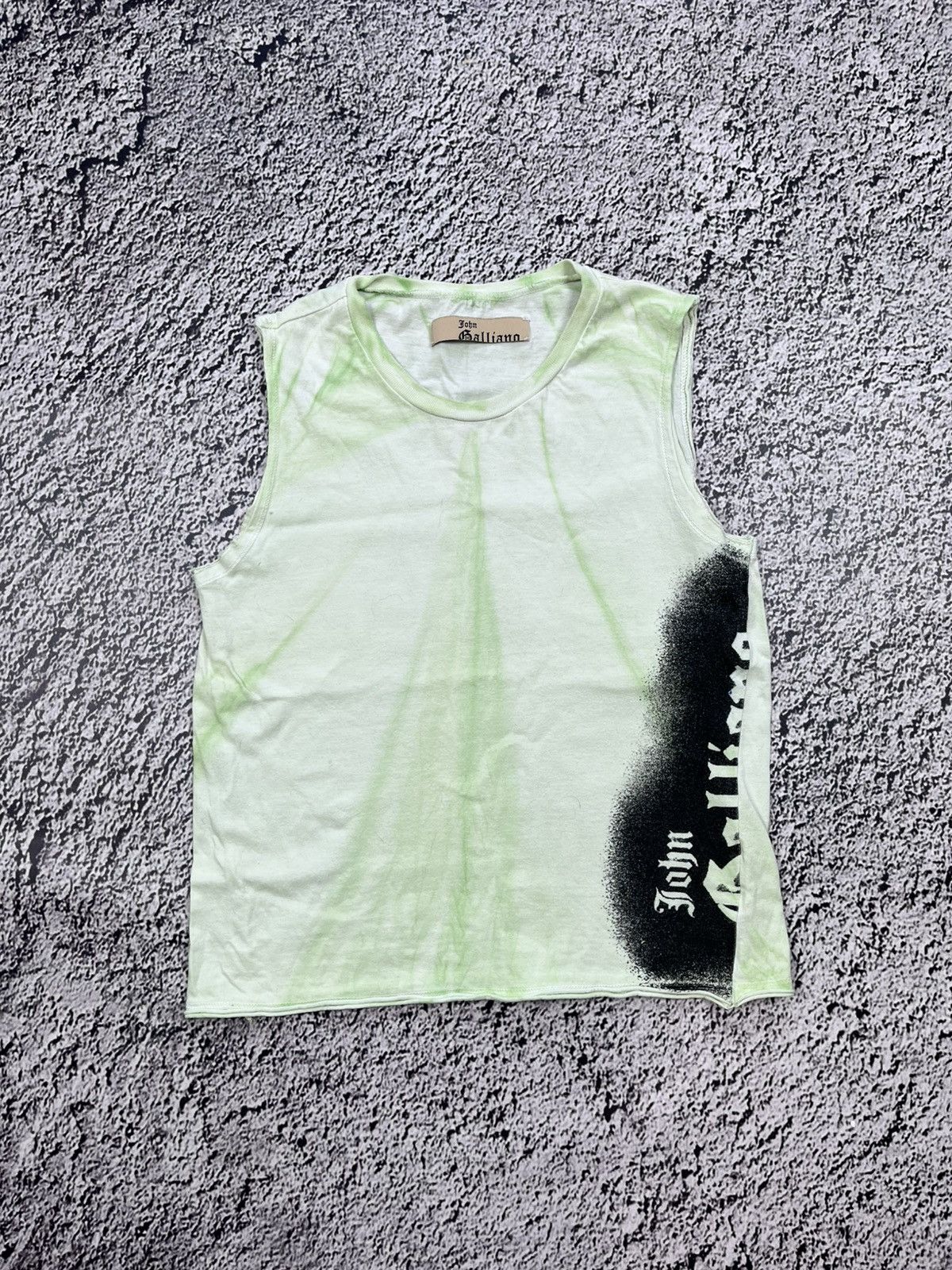 John Galliano Vintage John Galliano logo tie dye tank top size 8 Size S / US 4 / IT 40 - 1 Thumbnail
