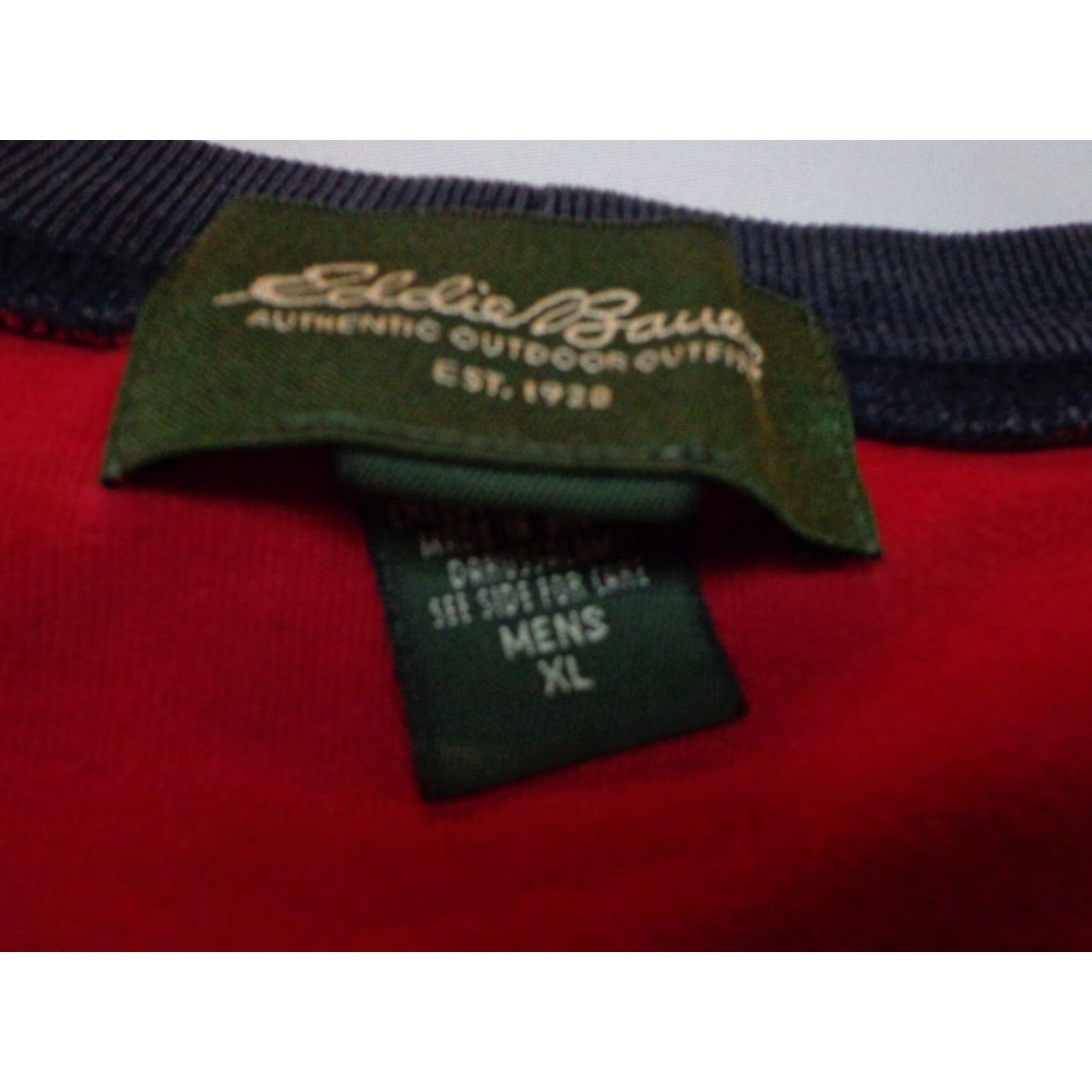 Eddie Bauer VINTAGE Eddie Bauer T-Shirt Mens XL Red Graphic Print Logo Crew Neck Hula Dancer Graphic FLAW Size US XL / EU 56 / 4 - 4 Thumbnail