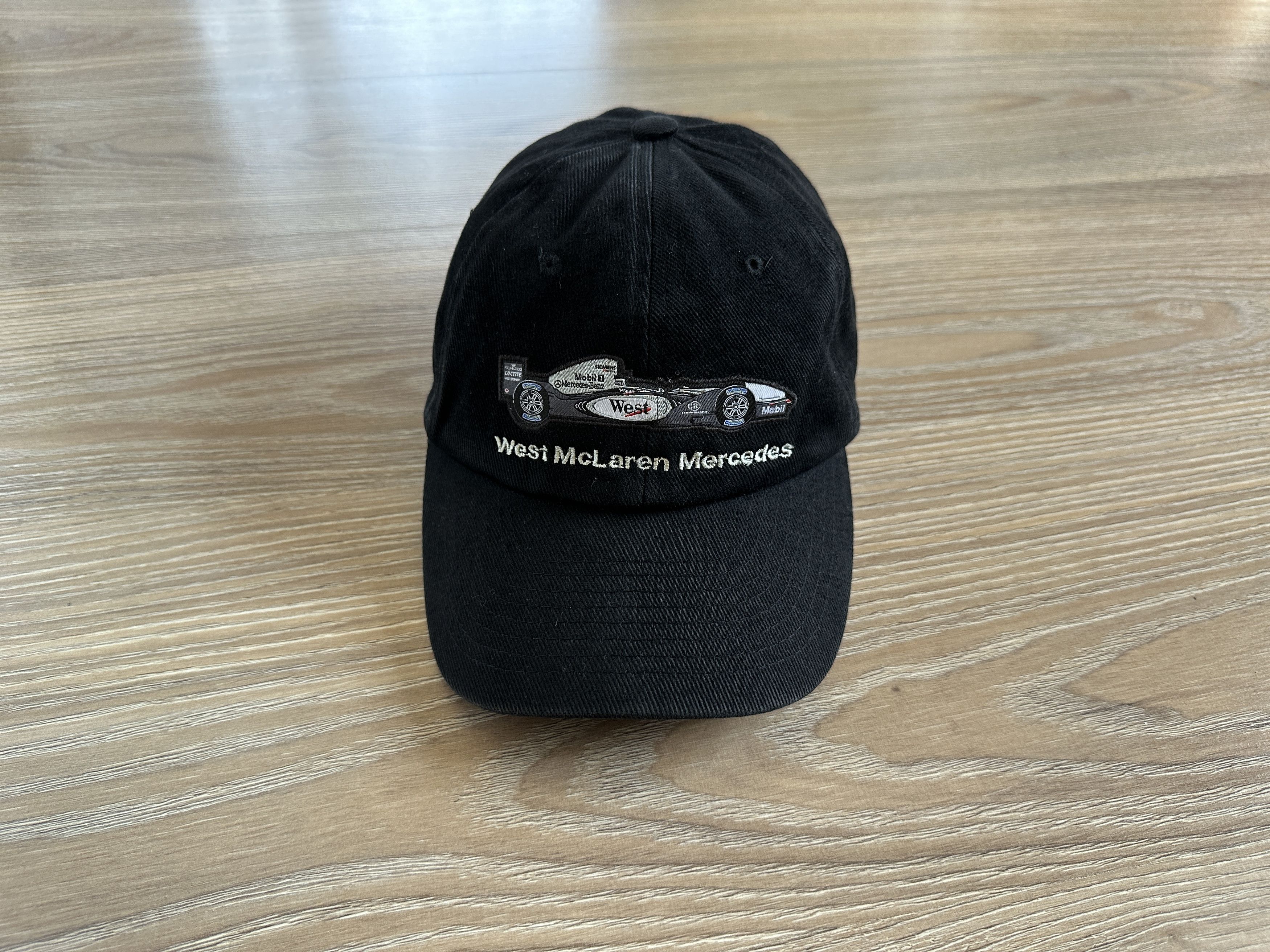 Mercedes-Benz × Vintage Rare West McLaren Mercedes Vintage Black Baseball Cap Size ONE SIZE - 3 Thumbnail