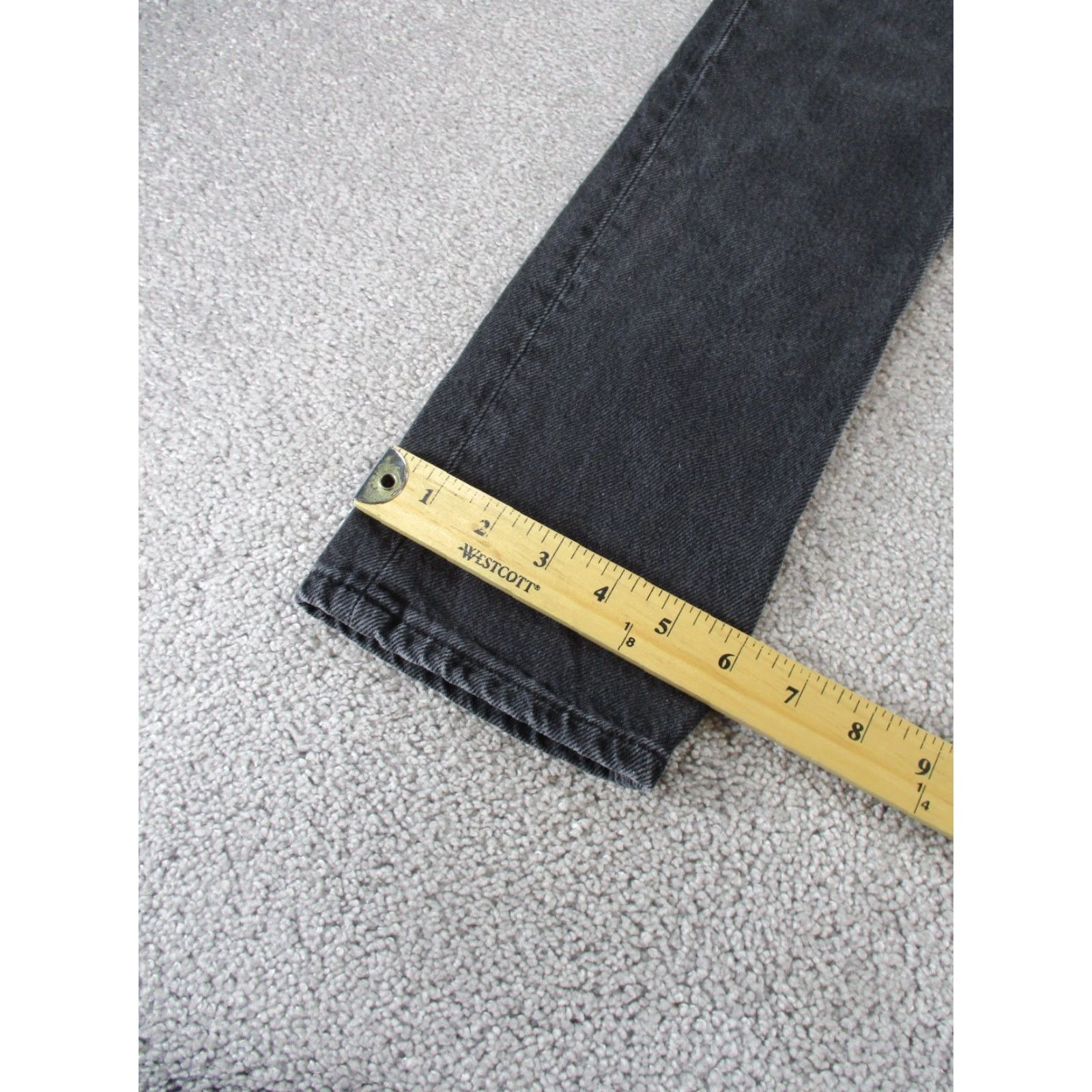 Reformation VINTAGE Reformation Jeans Womens 24 Slim Fit Black Denim Straight 90s Size 42" / US 20 - 7 Thumbnail