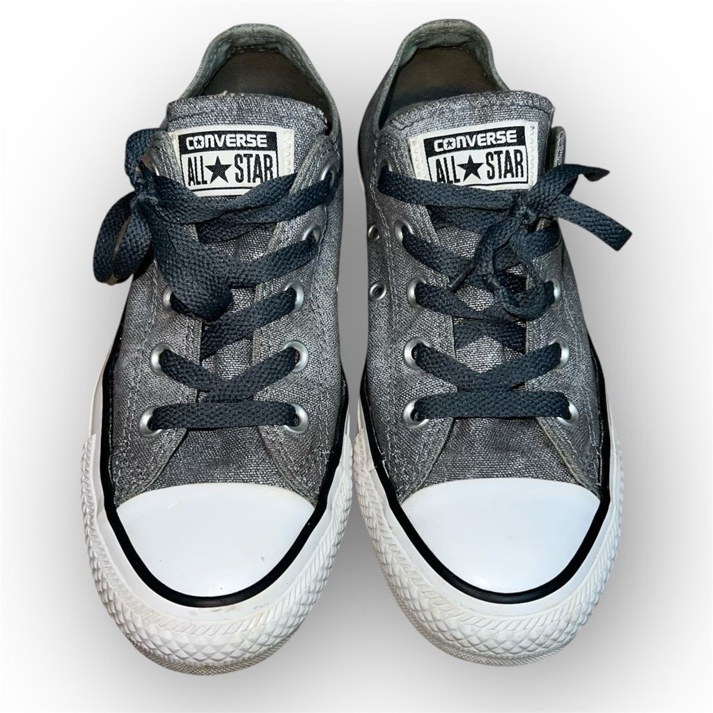 Converse Converse All Star Chuck Taylor Low Top Sneakers, Gray Denim Color, Women’s US 6 Size US 6 / IT 36 - 1 Thumbnail