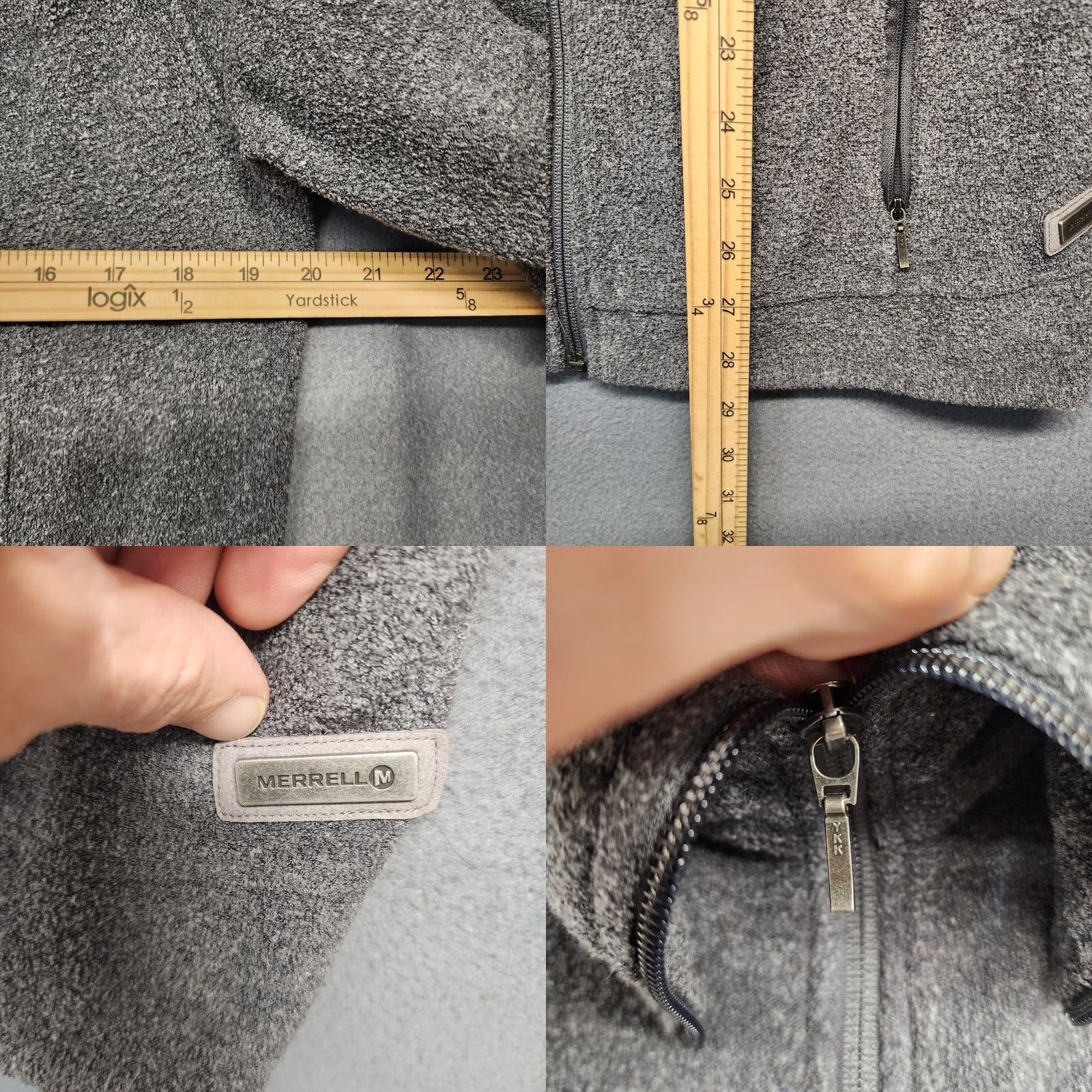 Merrell Merrell Jacket Mens XL Grey Full Zip Pockets Fleece Outdoors Hiking Gorpcore Size US XL / EU 56 / 4 - 8 Thumbnail